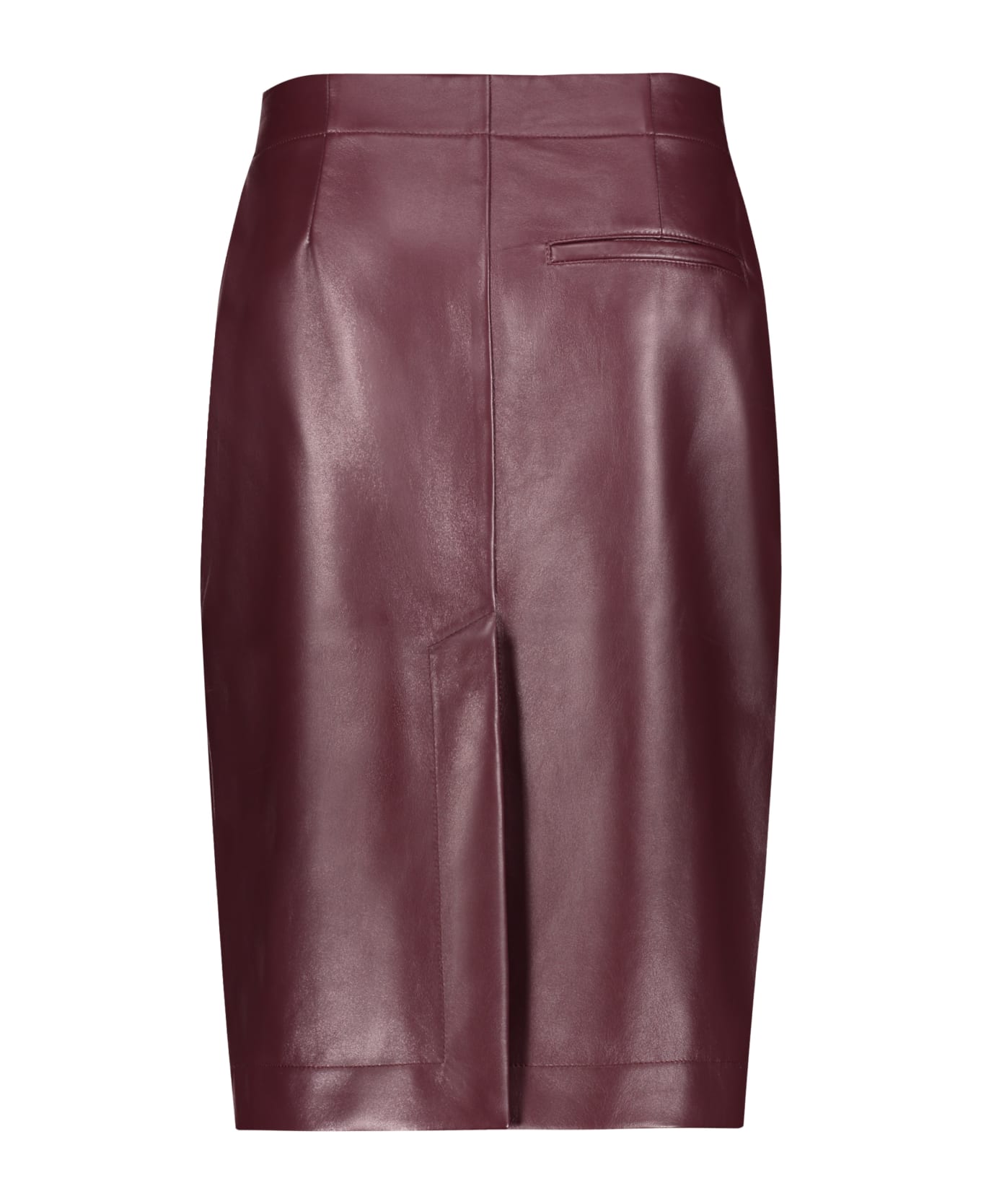 Bottega Veneta Leather Skirt - Burgundy スカート