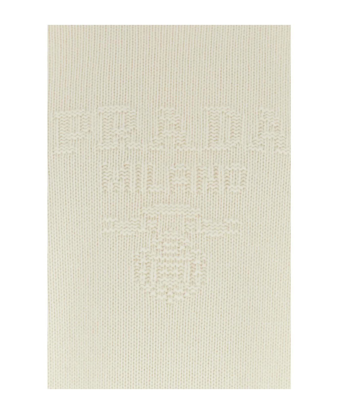 Prada Ivory Wool Blend Sweater - BIANCO