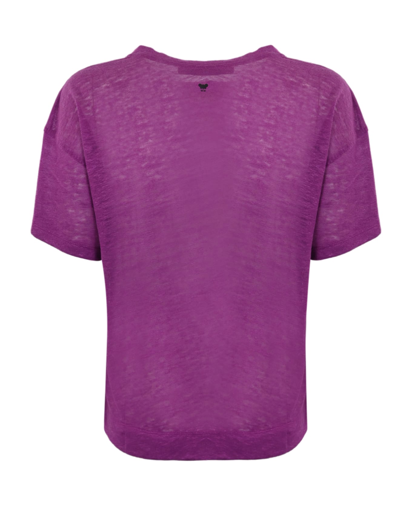 Weekend Max Mara 'falla' Linen T-shirt - Purple Tシャツ