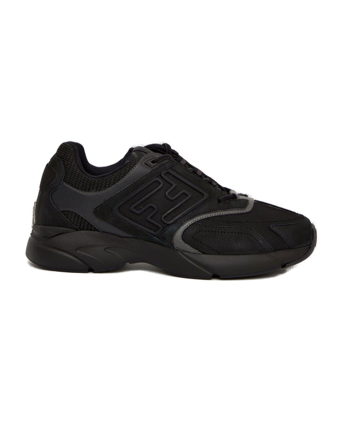 Fendi Faster Ff-embossed Detail Low-top Sneakers - Black