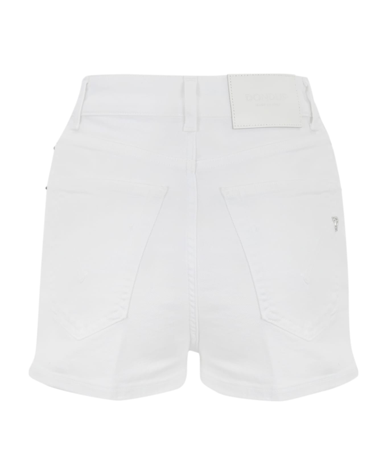 Dondup Kate Shorts In White Denim - Bianco