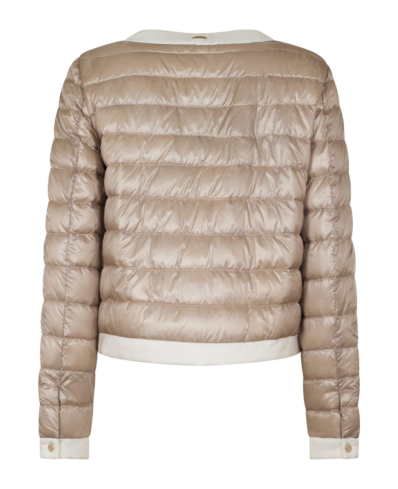 Herno Quilted Crewneck Coat - CHANTILLY
