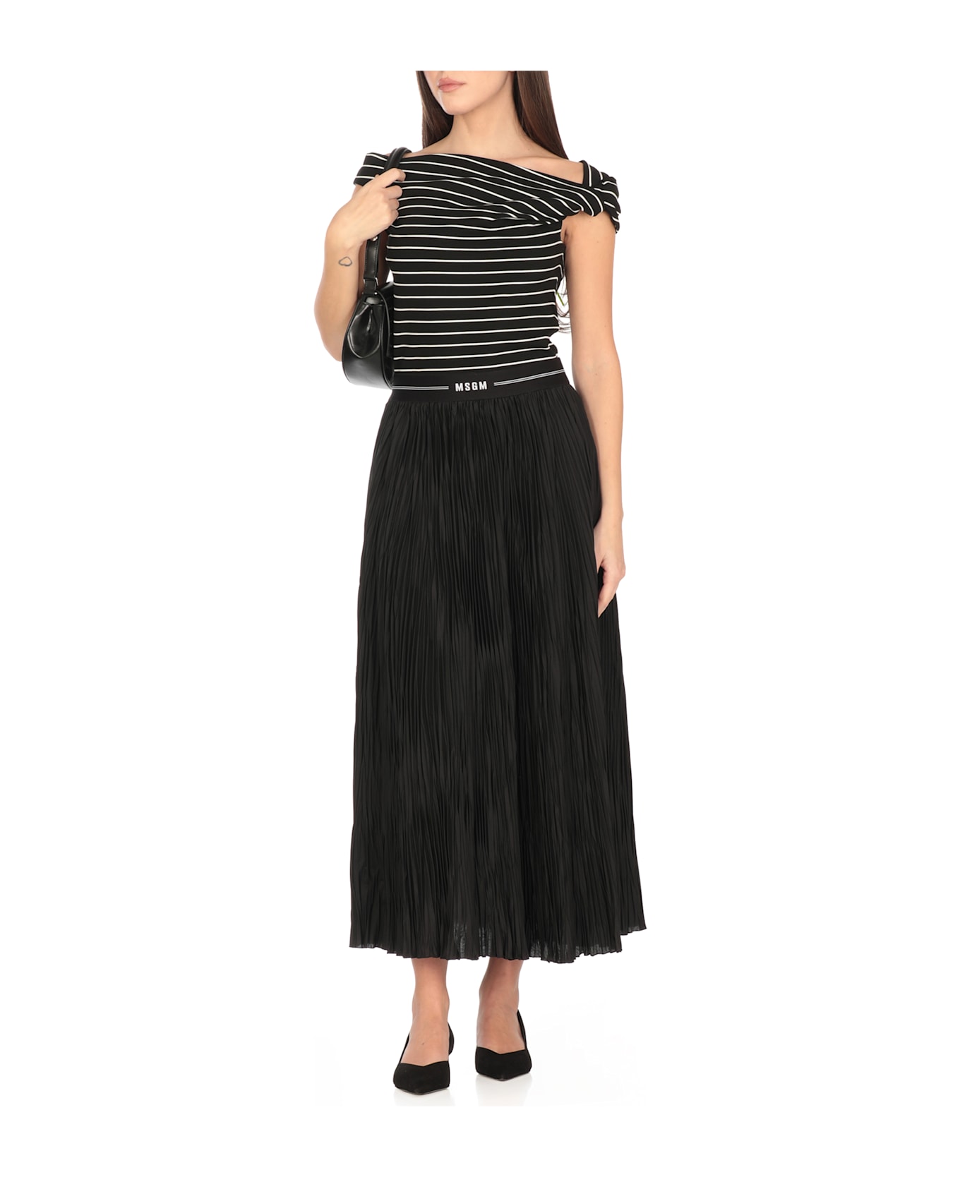 MSGM Logoed Skirt - Black