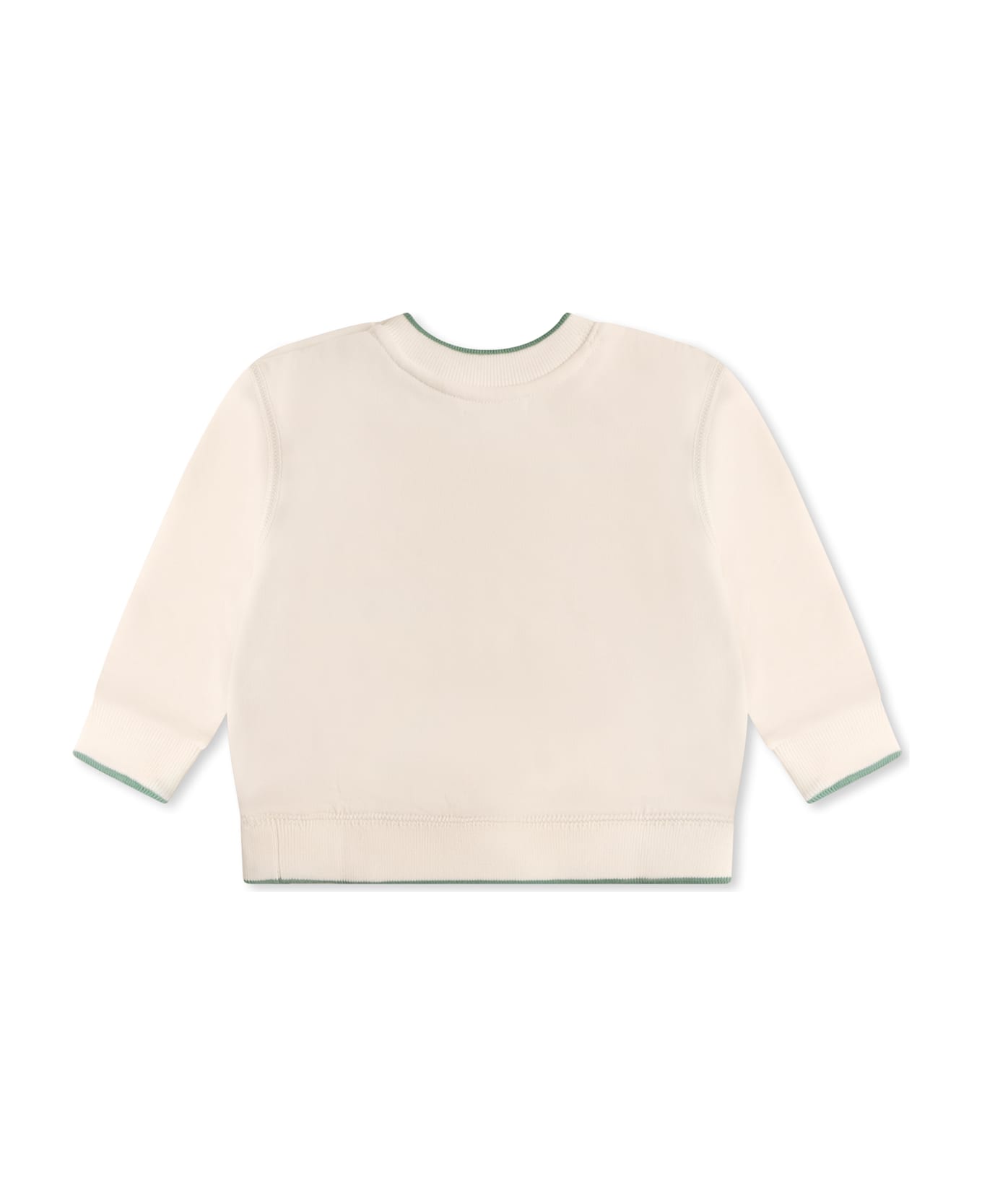 Ralph Lauren White Sweatshirt For Baby Boy With Polo Bear - White