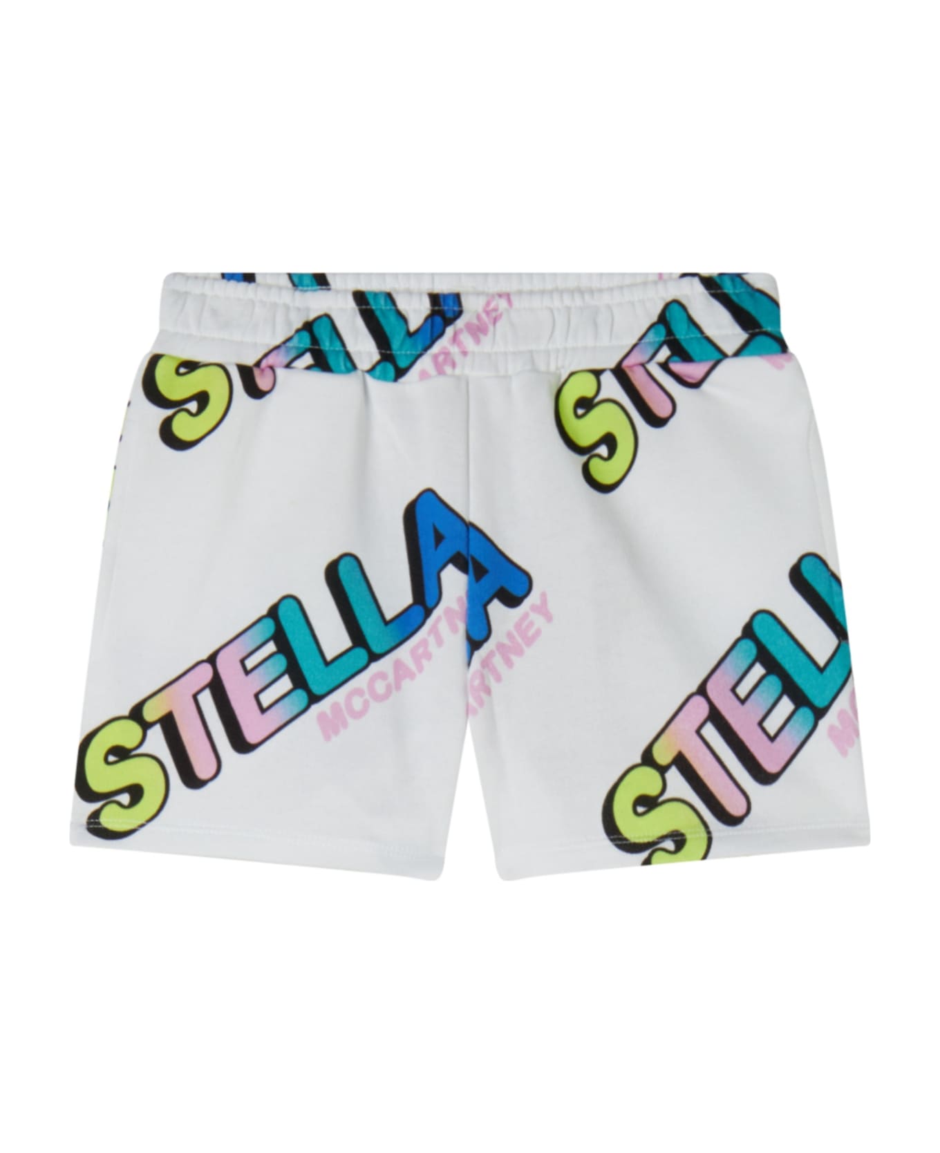 Stella McCartney Kids Sports Shorts With Print - white/colourful ボトムス