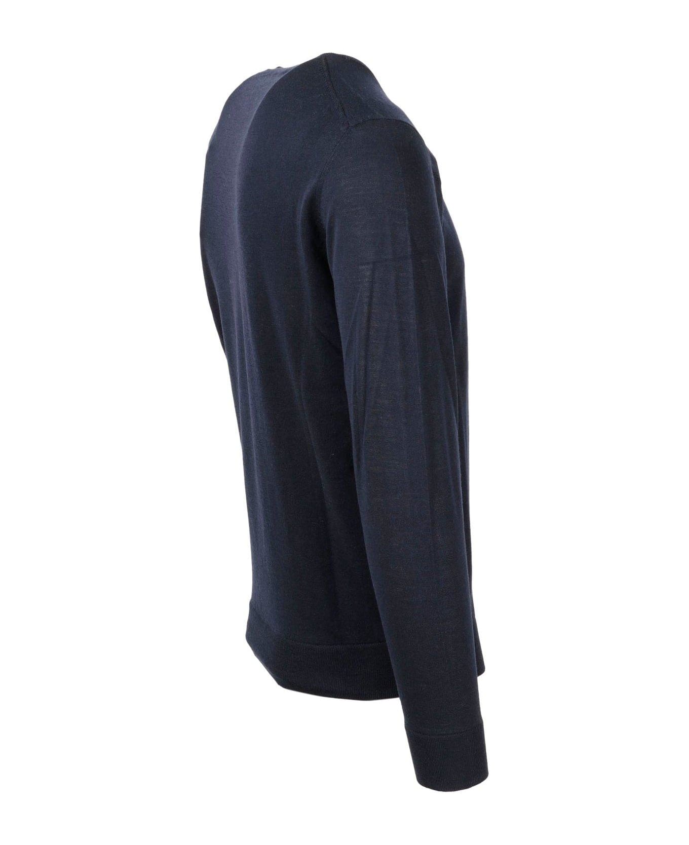 Paolo Pecora Crewneck Long-sleeved Sweater - Blu Royal