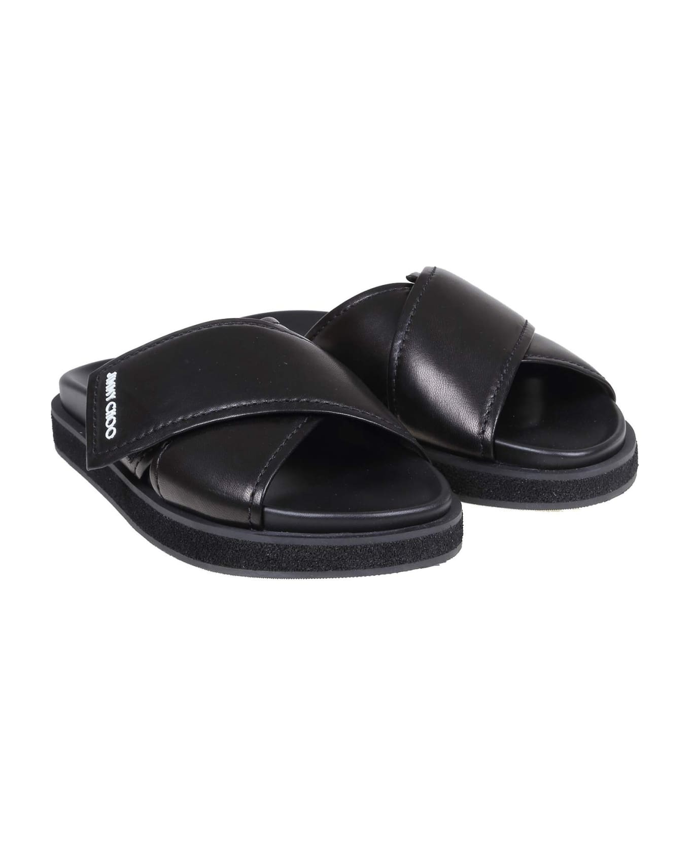 Jimmy Choo Jimmy Joo Sandal In Black Nappa - Black