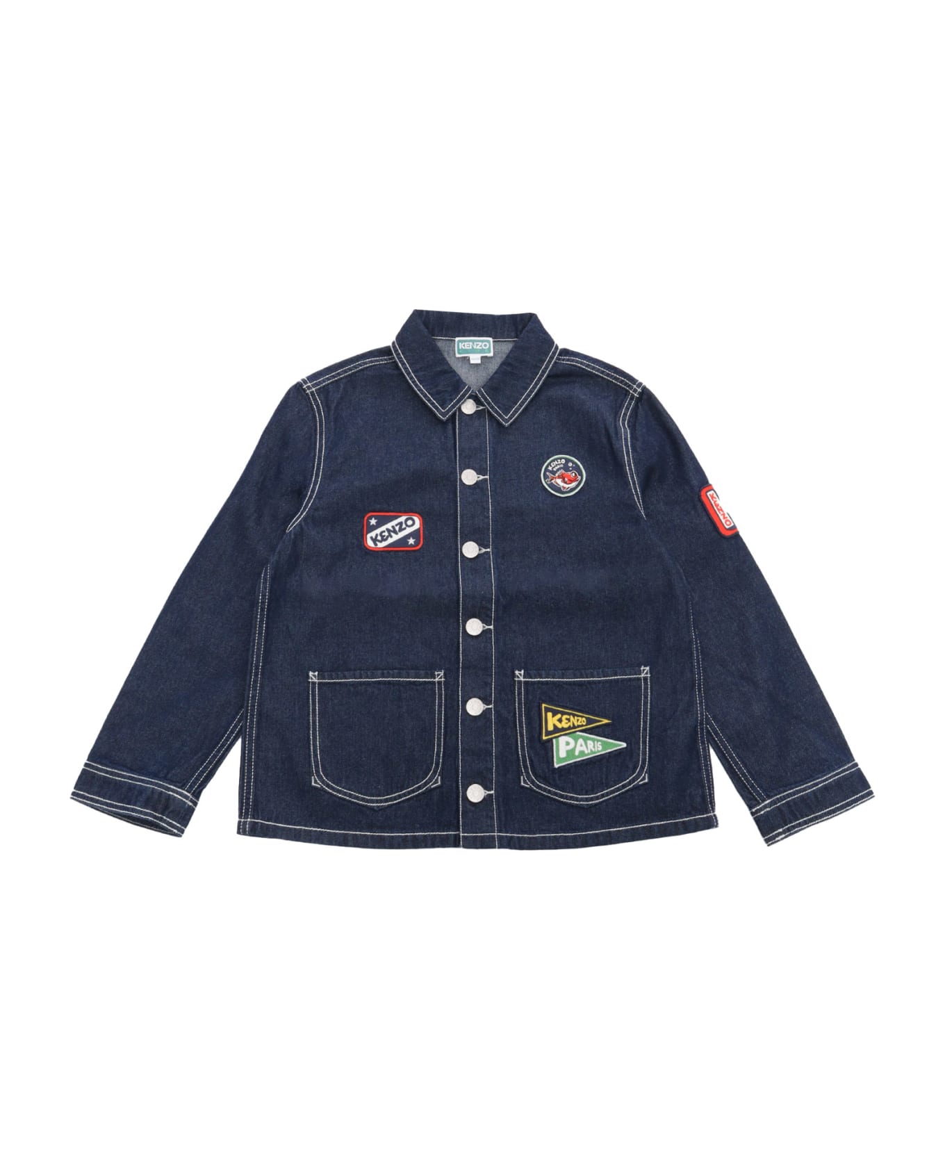 Kenzo Kids Denim Jacket - BLUE コート＆ジャケット