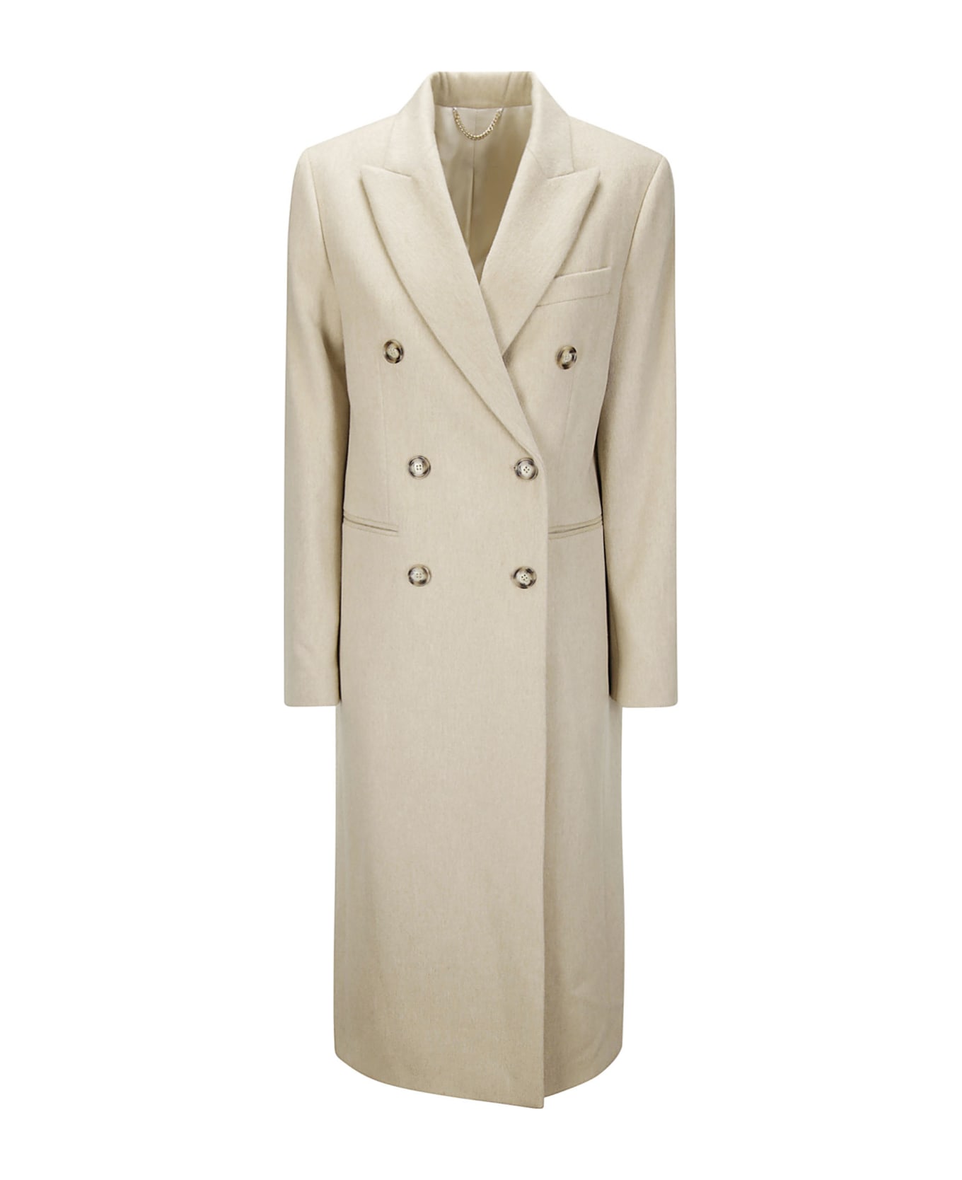 Victoria Beckham Tailored Slim Coat - BONE