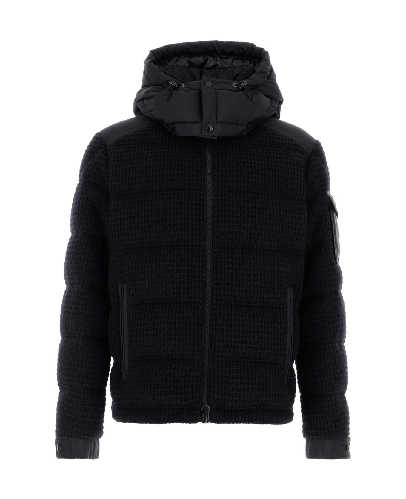 Moncler Black Wool Blend Lagdei Down Jacket - 742