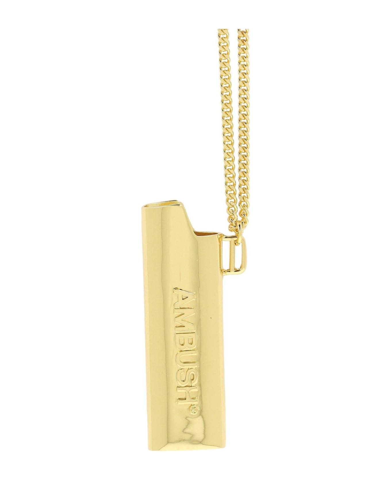 AMBUSH Lighter Case Charm Necklace - Golden
