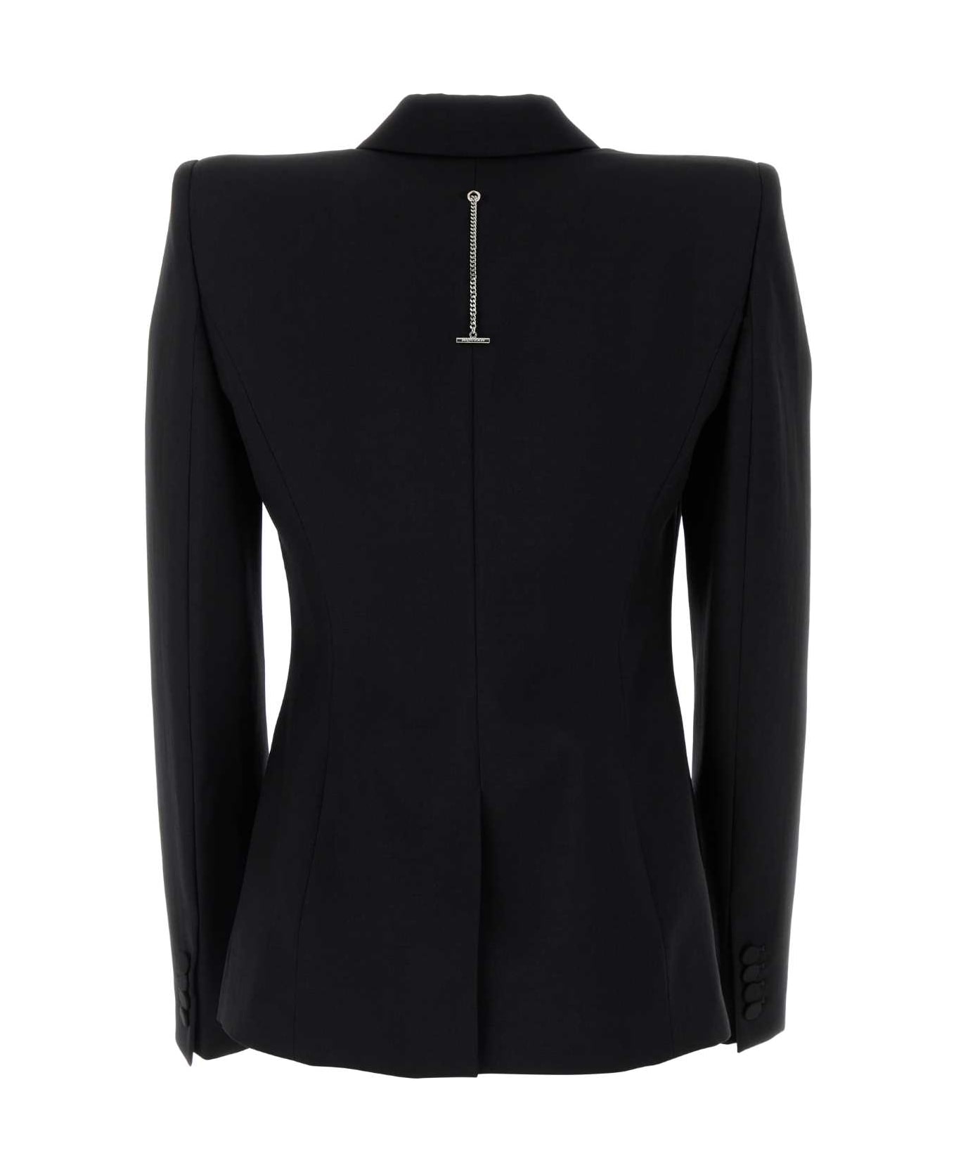 Alexander McQueen Black Wool Blend Blazer - Black