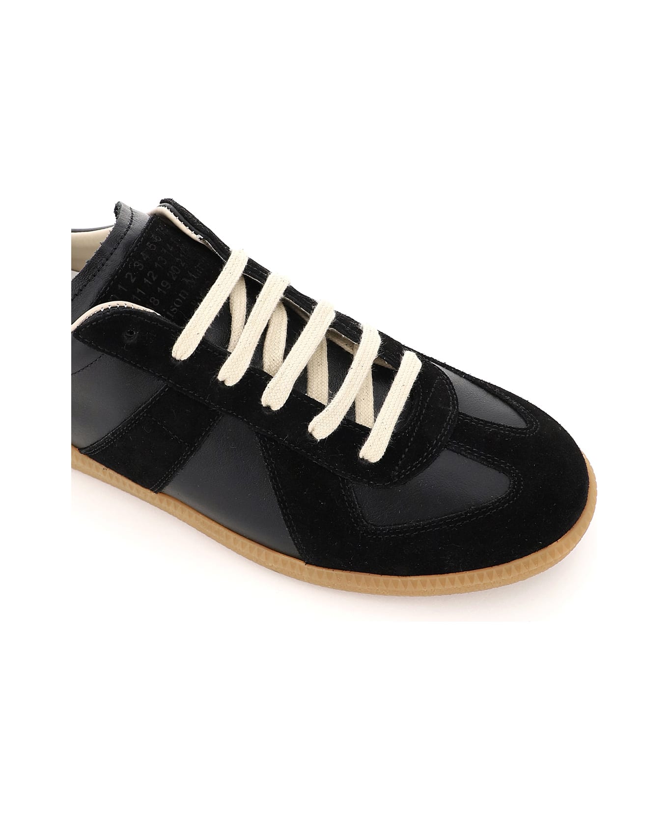 Maison Margiela Replica Leather Sneakers - Black スニーカー