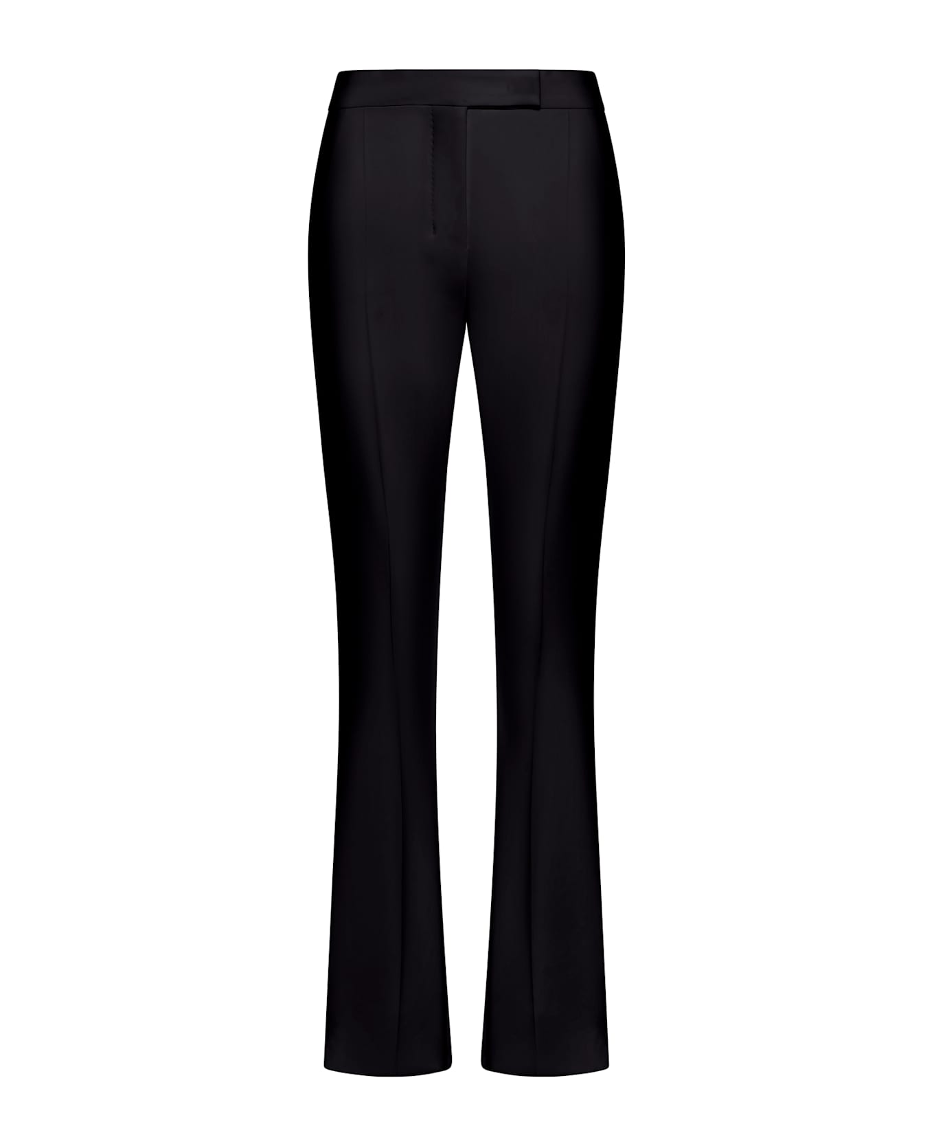 Max Mara Pianoforte Slim Trousers With Side Band - Nero