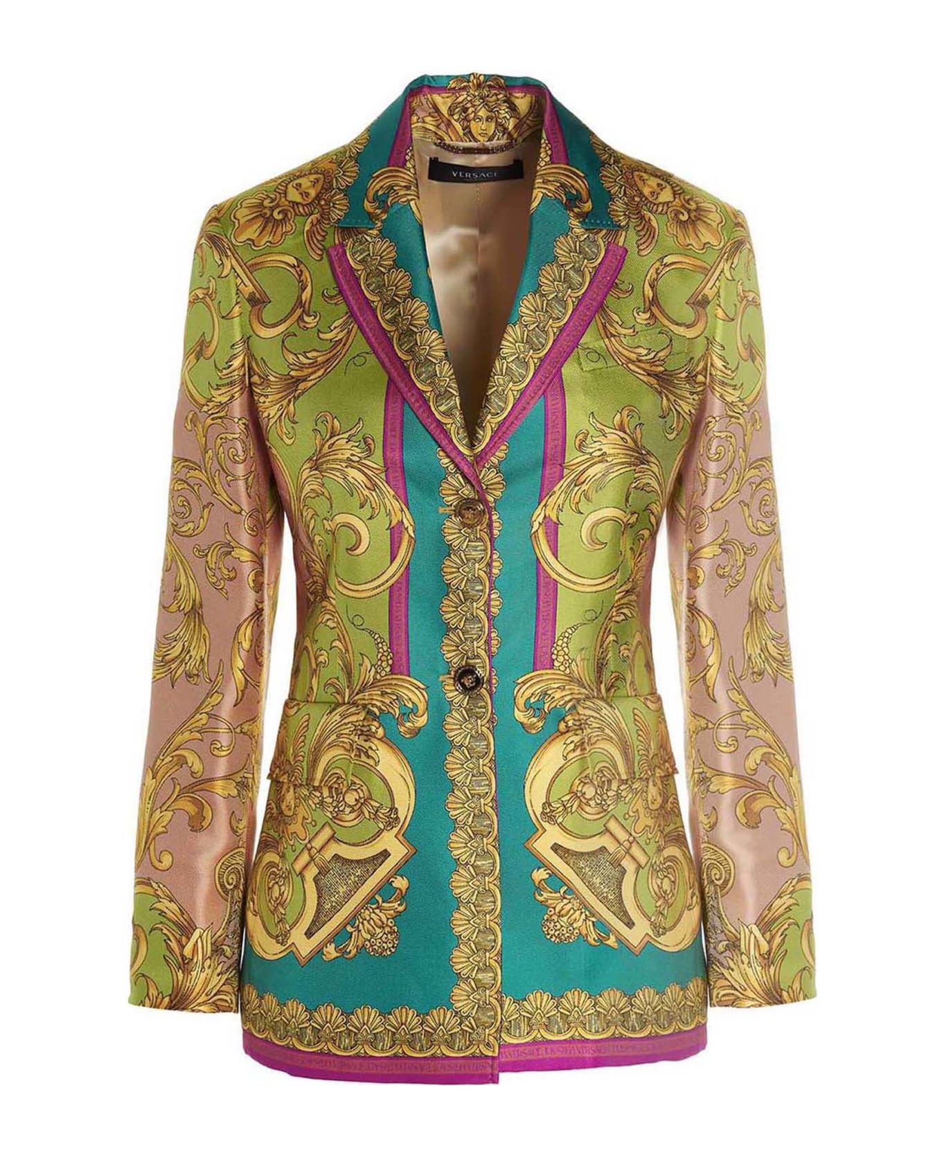 Versace 'barocco Goddess' Blazer Jacket - Multicolor