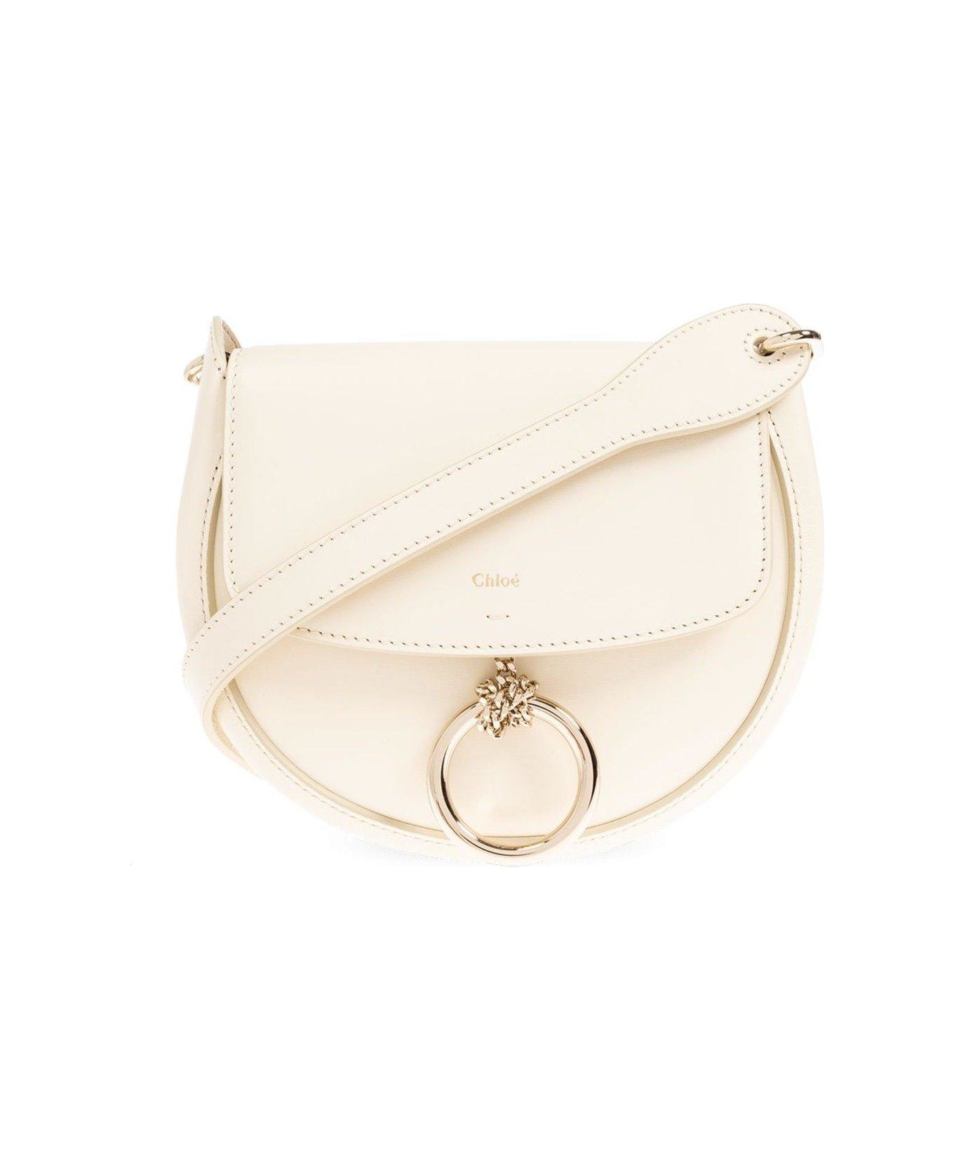 Chloé Arlene Logo Printed Crossbody Bag - BIANCO