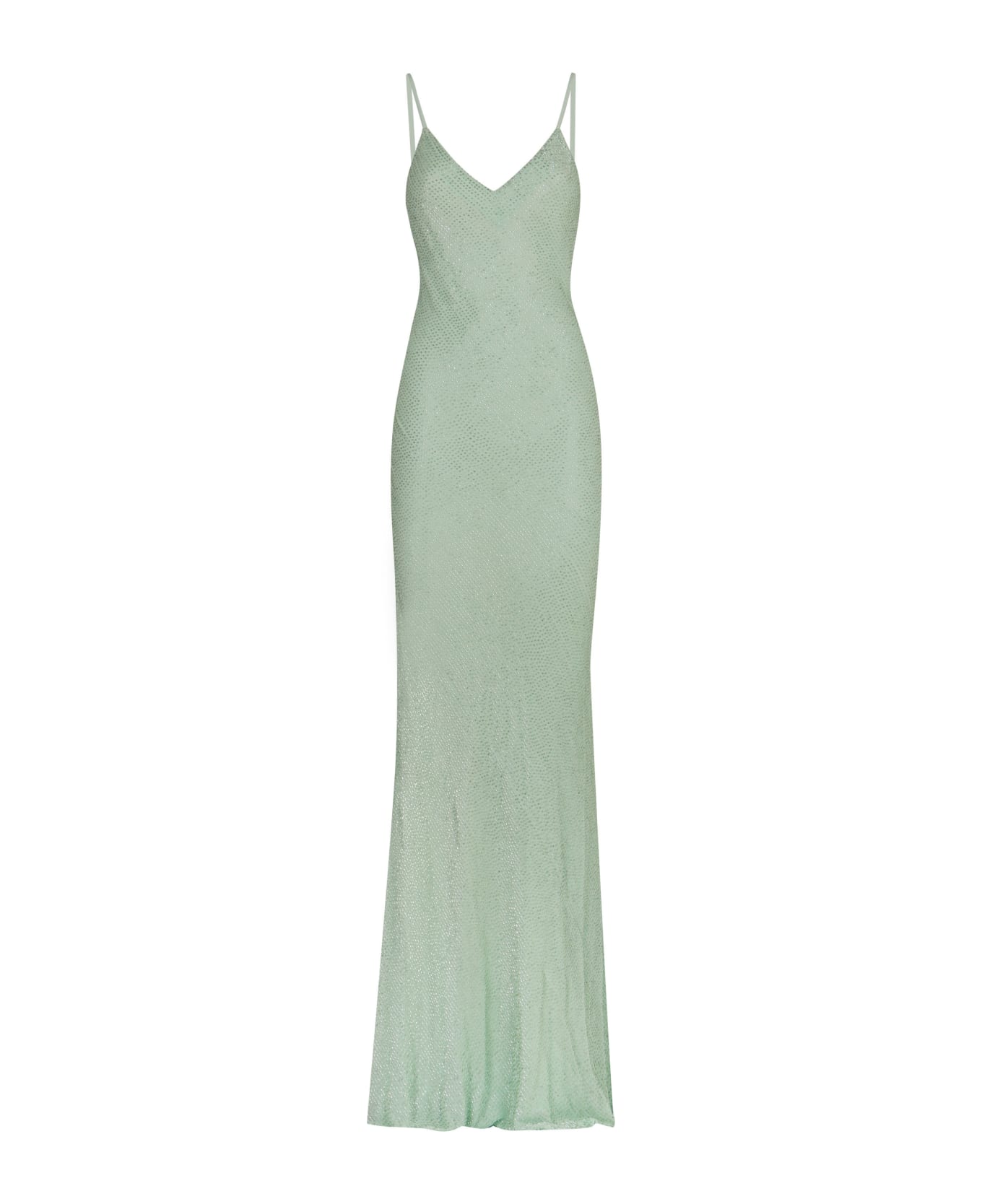 Elisabetta Franchi Embellished Velvet Dress - green