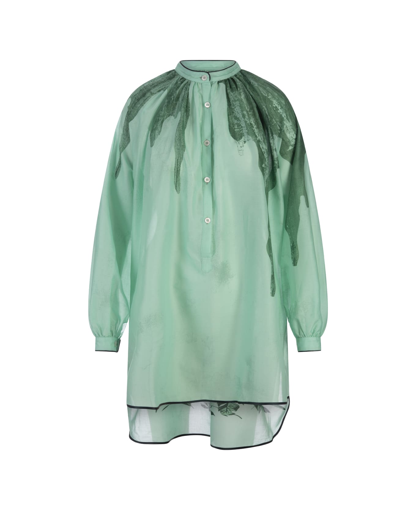 For Restless Sleepers Flowers Green Tizio Shirt - Green