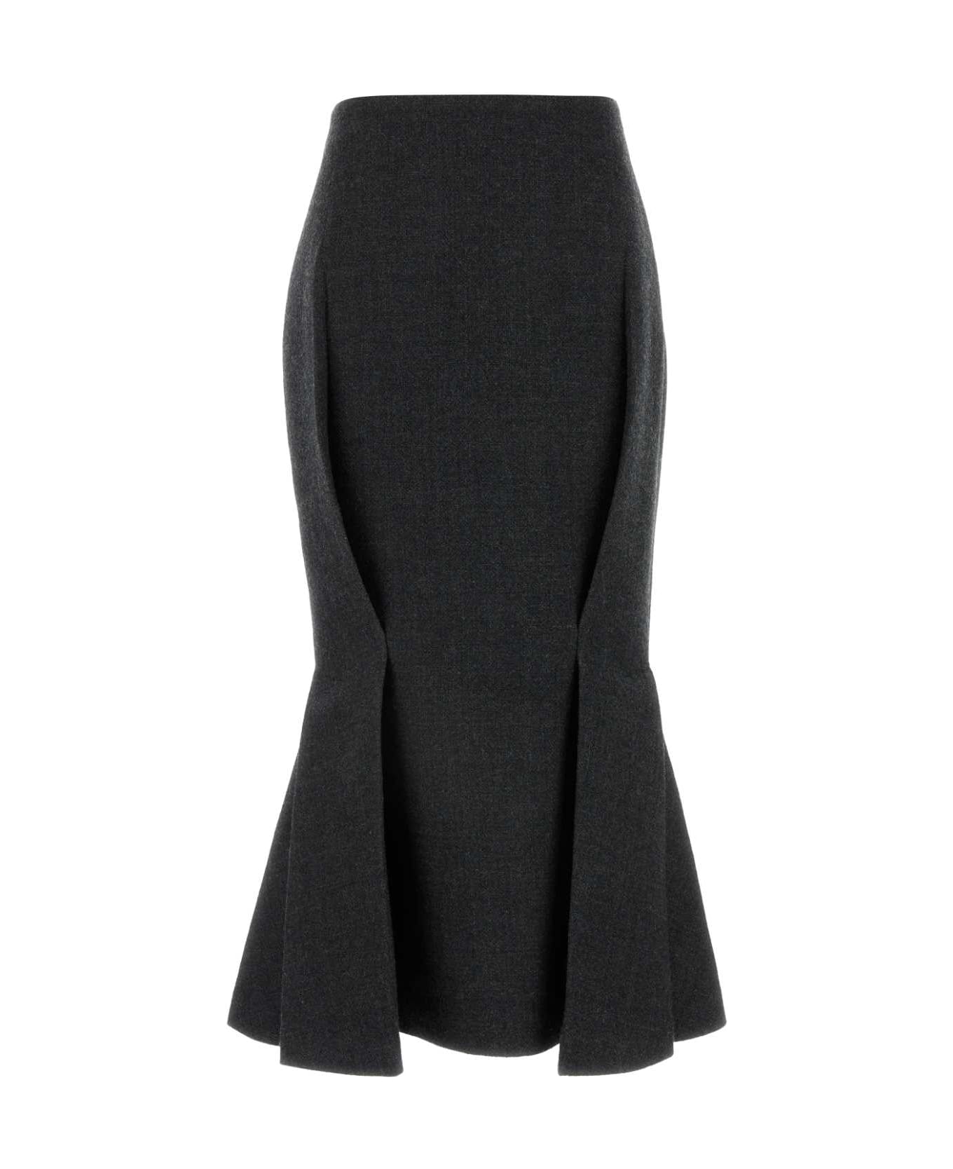 Prada Charcoal Wool Skirt - ANTRACITE