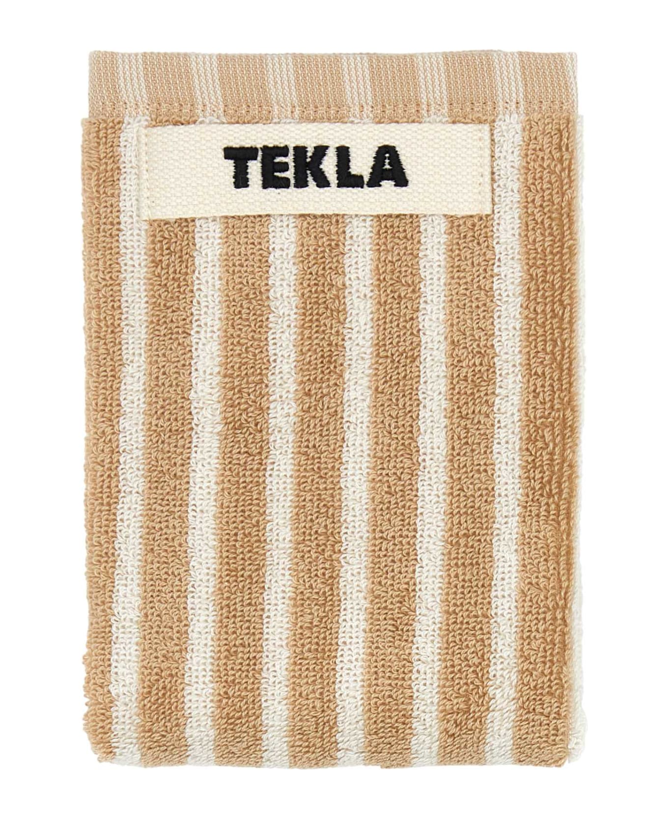 Tekla Embroidered Terry Towel - IVORYSTRIPES