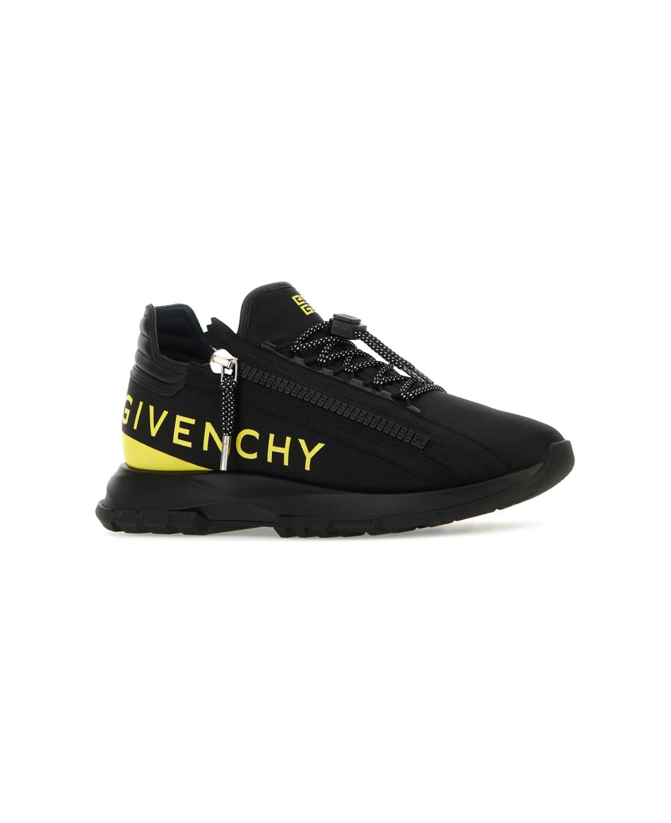 Givenchy Black Fabric Spectre Sneakers - BLACKYELLOW スニーカー