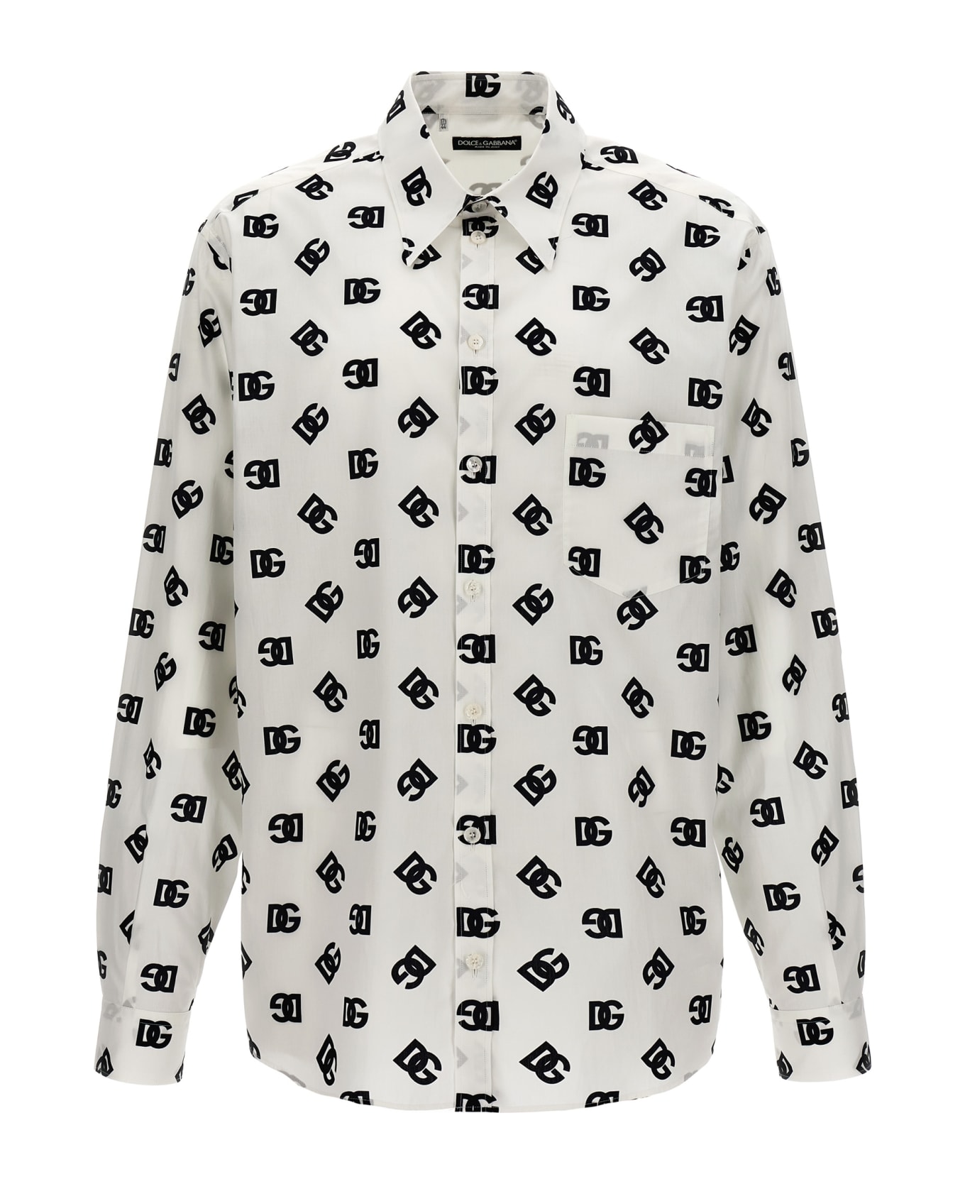 Dolce & Gabbana Dg Logo Shirt All Over - White/Black