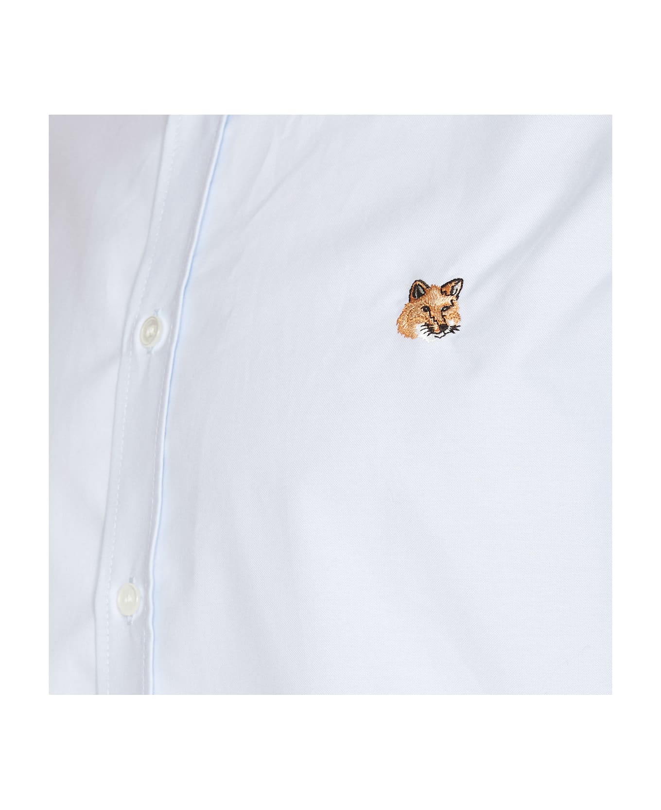 Maison Kitsuné Mini Fox Head Patch Shirt - BABY BLUE
