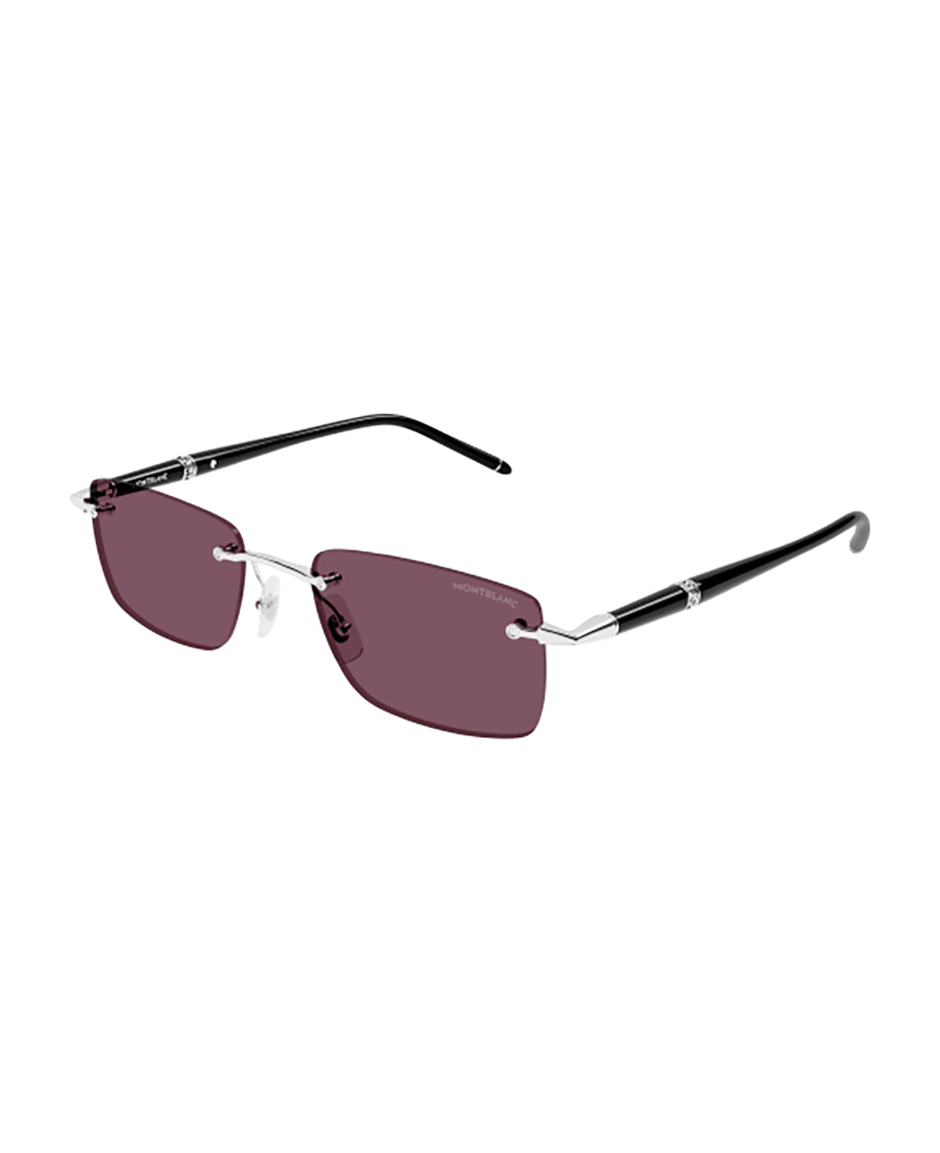 Montblanc MB0344S Sunglasses - Silver Black Violet サングラス