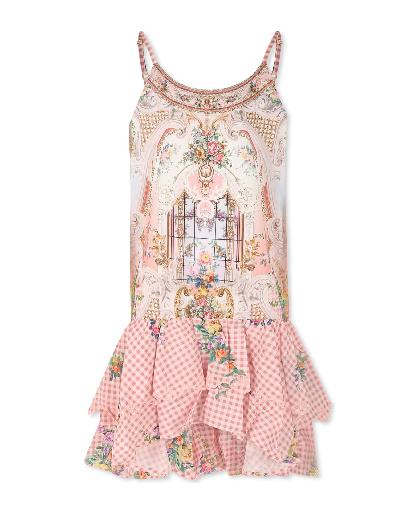 Camilla Pink Dress For Girl With Floral Print - Pink