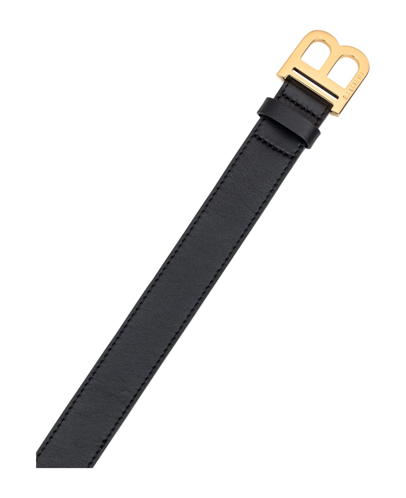 Balmain Belt With Logo - BLACK/GOLD