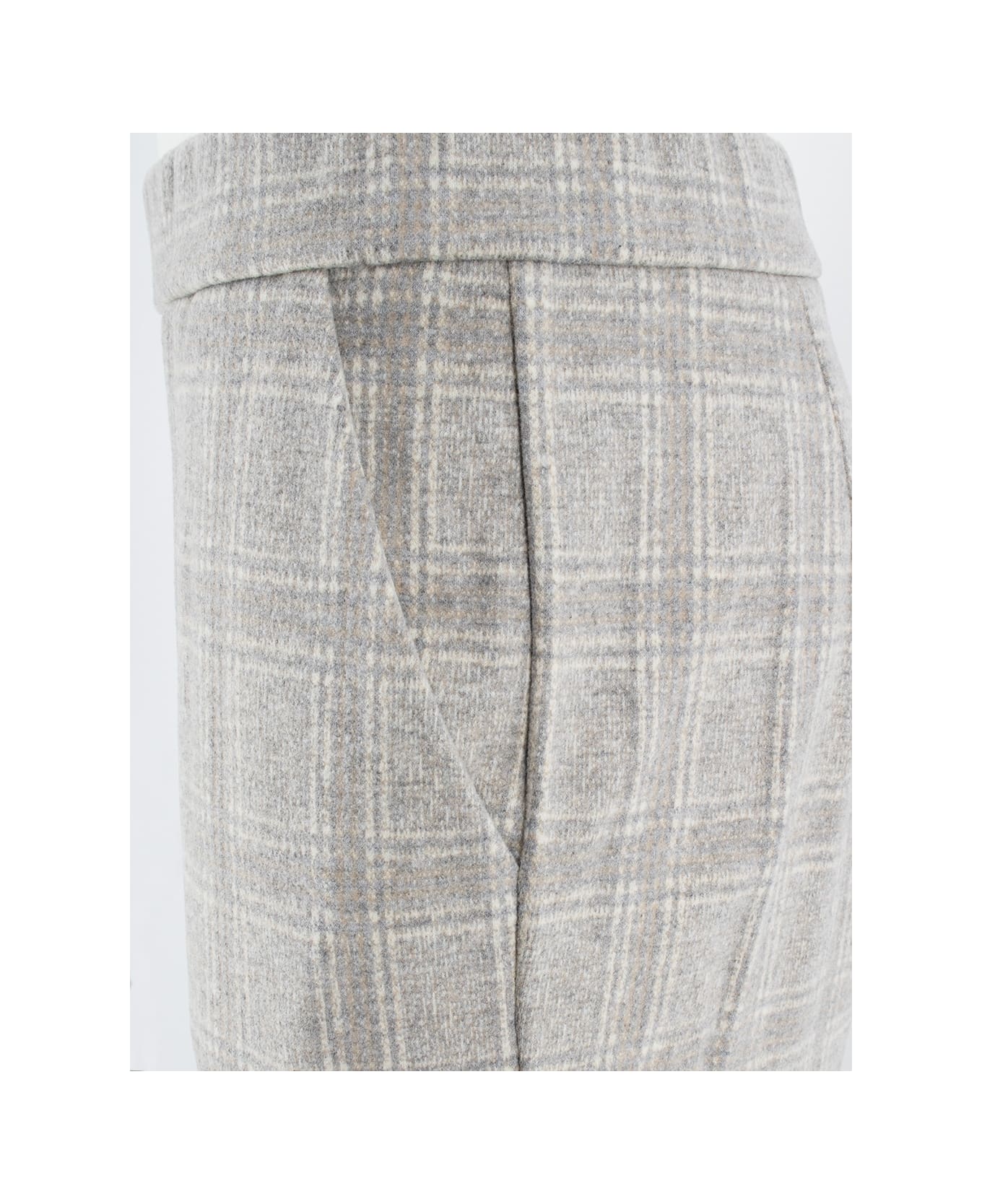 Le Tricot Perugia Trousers - GREY/BEIGE
