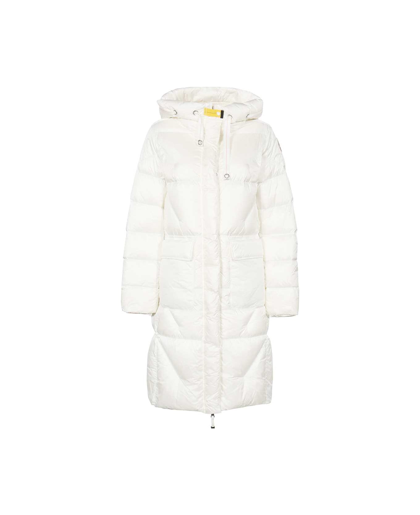 Parajumpers Leonie Long Hooded Down Jacket - White