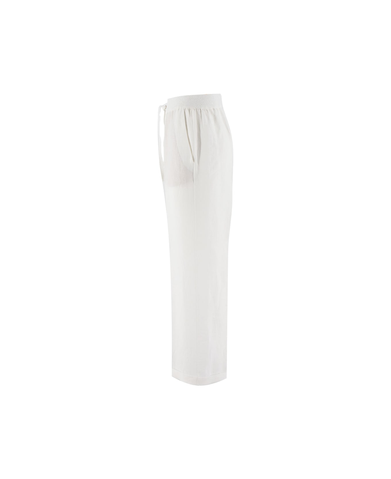 Le Tricot Perugia Trousers - WHITE