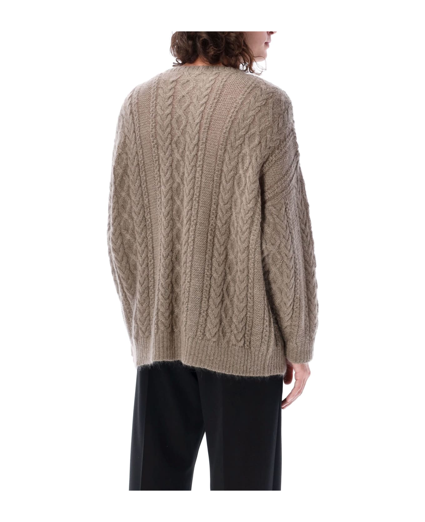 Undercover Jun Takahashi Cable Knit Sweater - GREY BEIGE