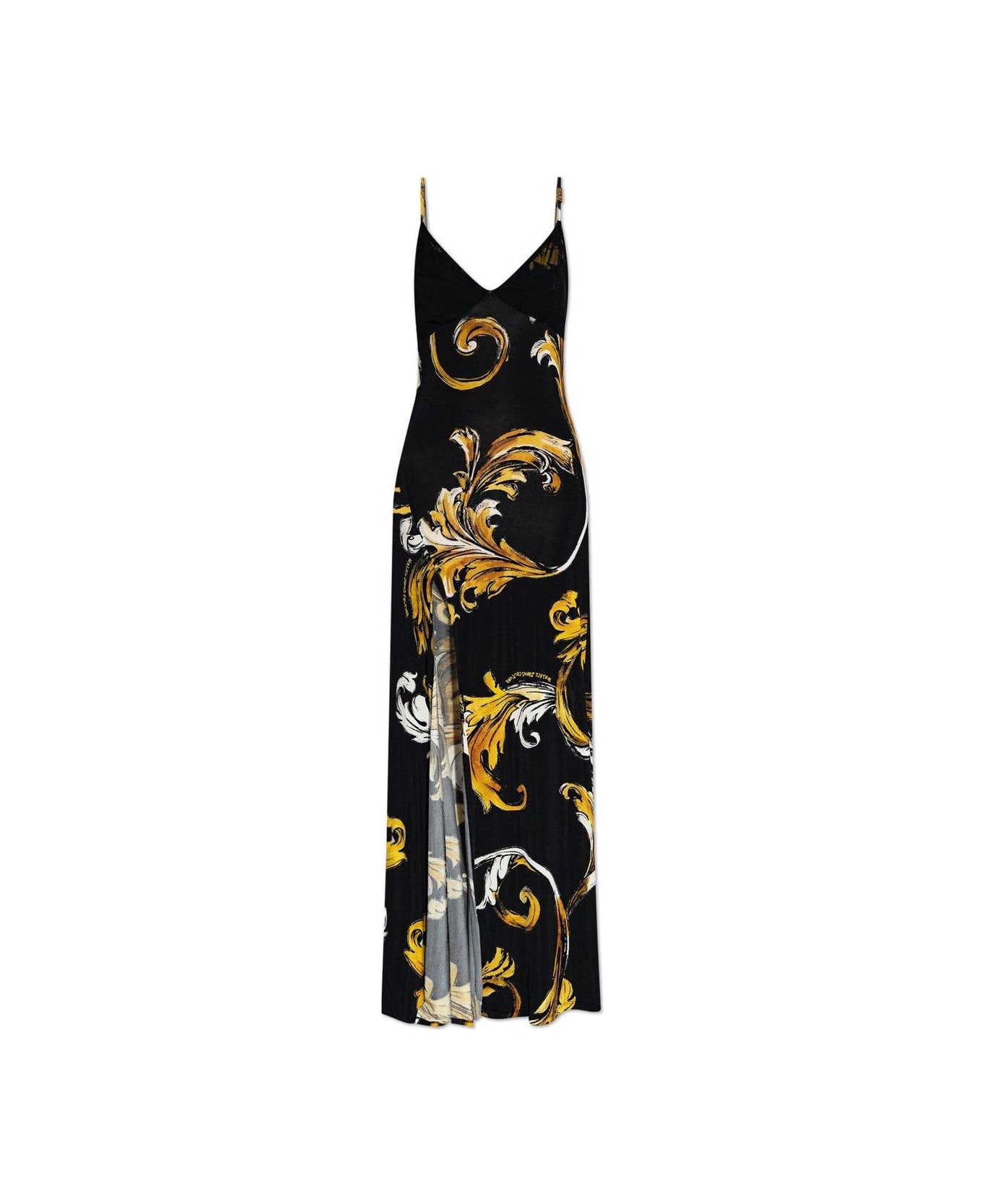 Versace Jeans Couture Front Slit Maxi Dress - Black