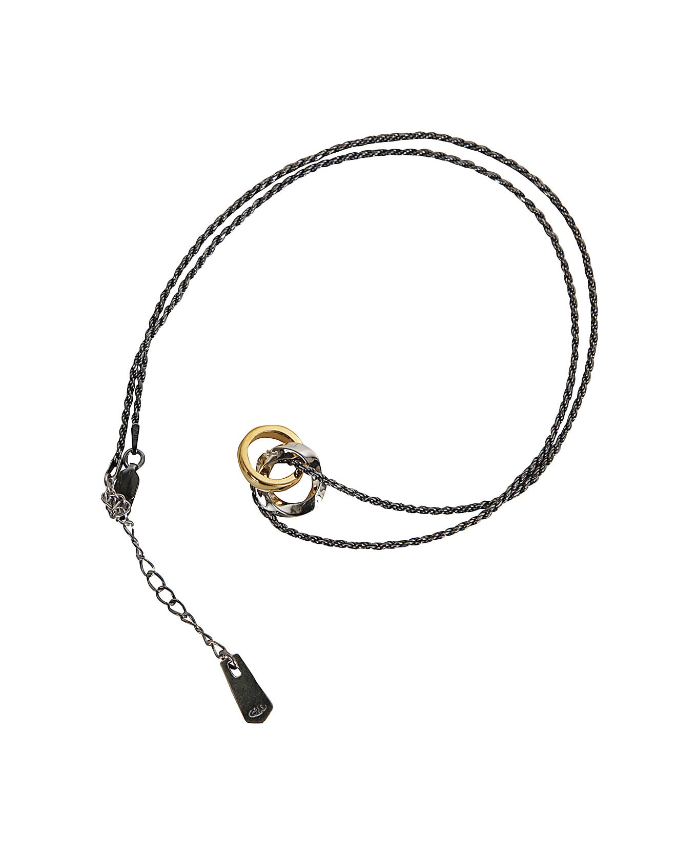Paul Smith Men Necklace Double Ring - Metallics