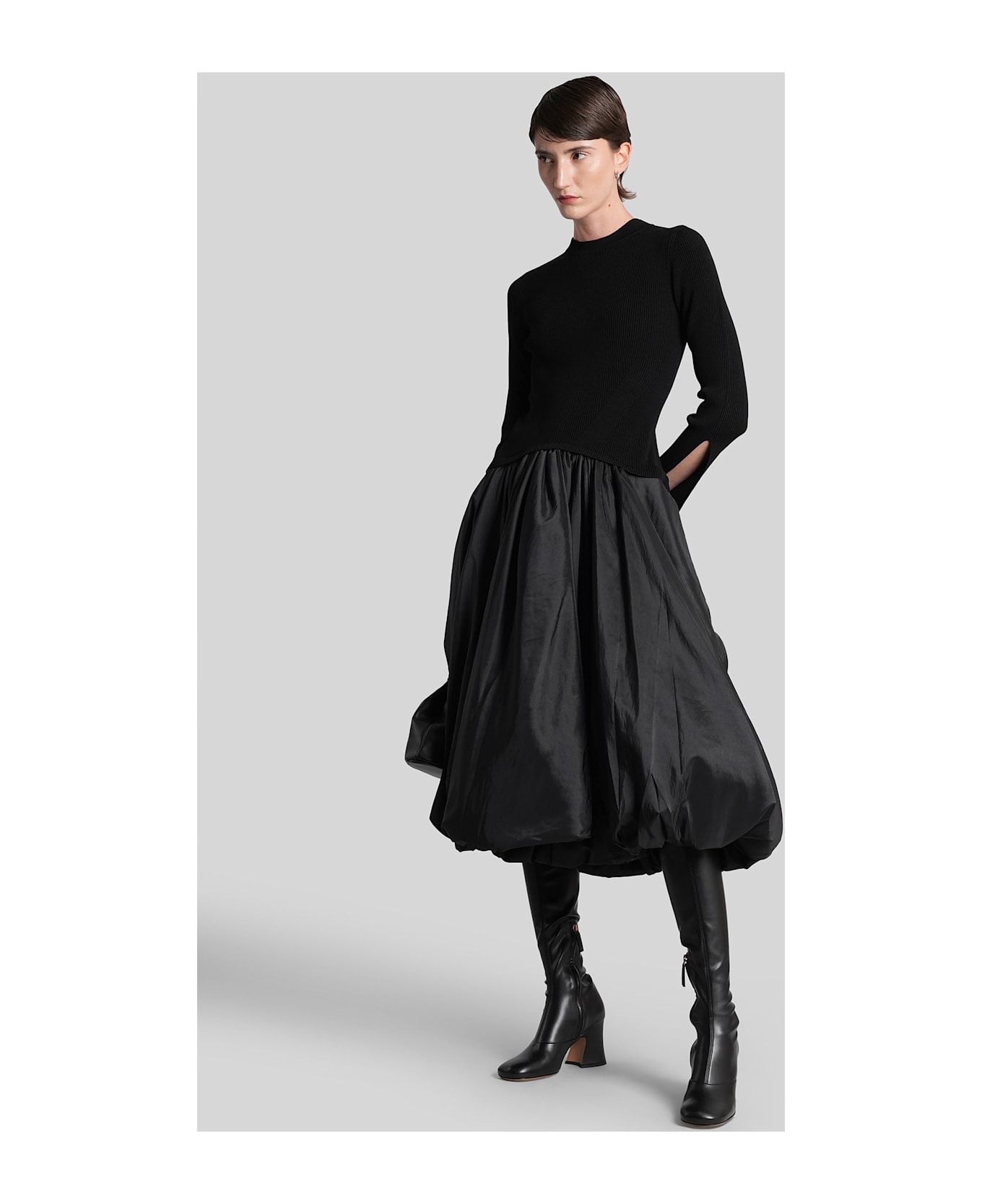 Simkhai Kenlie Long Dress In Black Viscose - Black