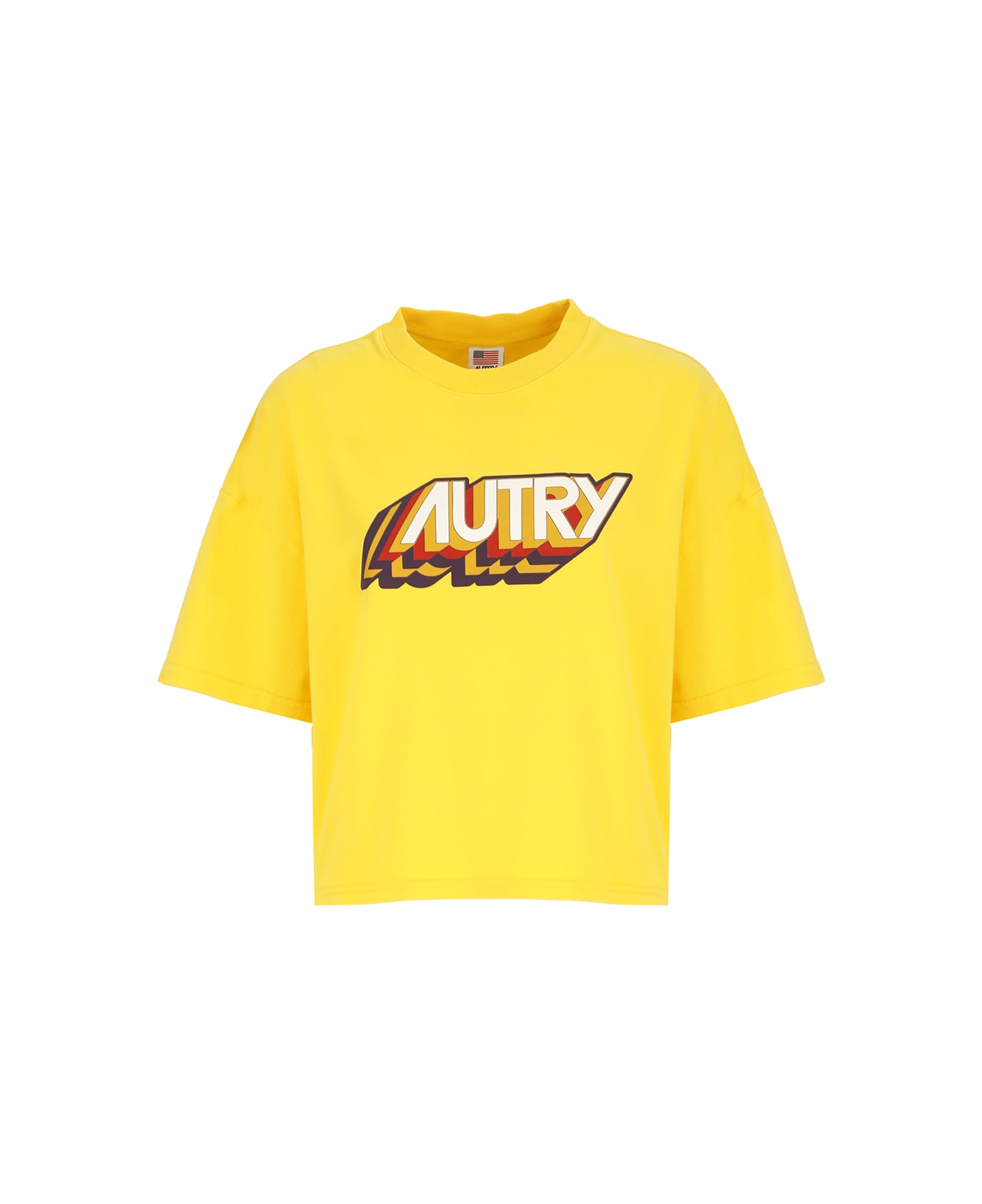 Autry T-shirt With Print - yellow Tシャツ