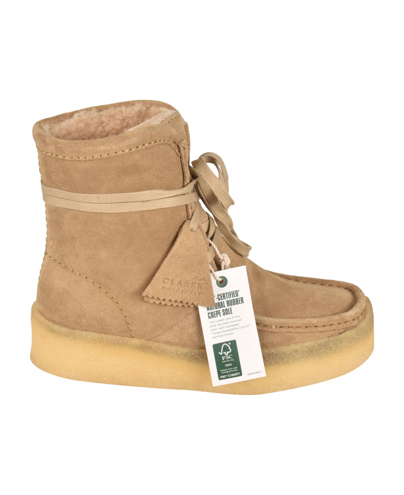 Clarks Wallabee Cup High Boots - Light Tan