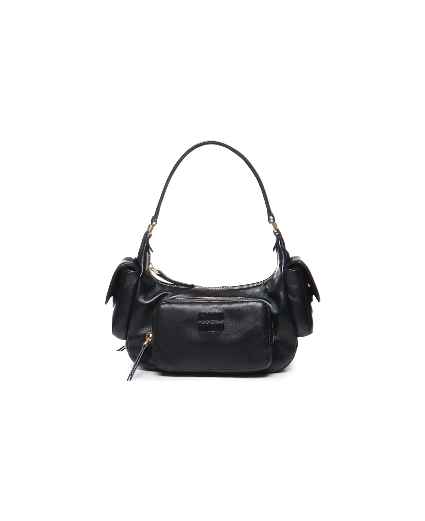 Miu Miu Pocket Bag In Lambskin - Black