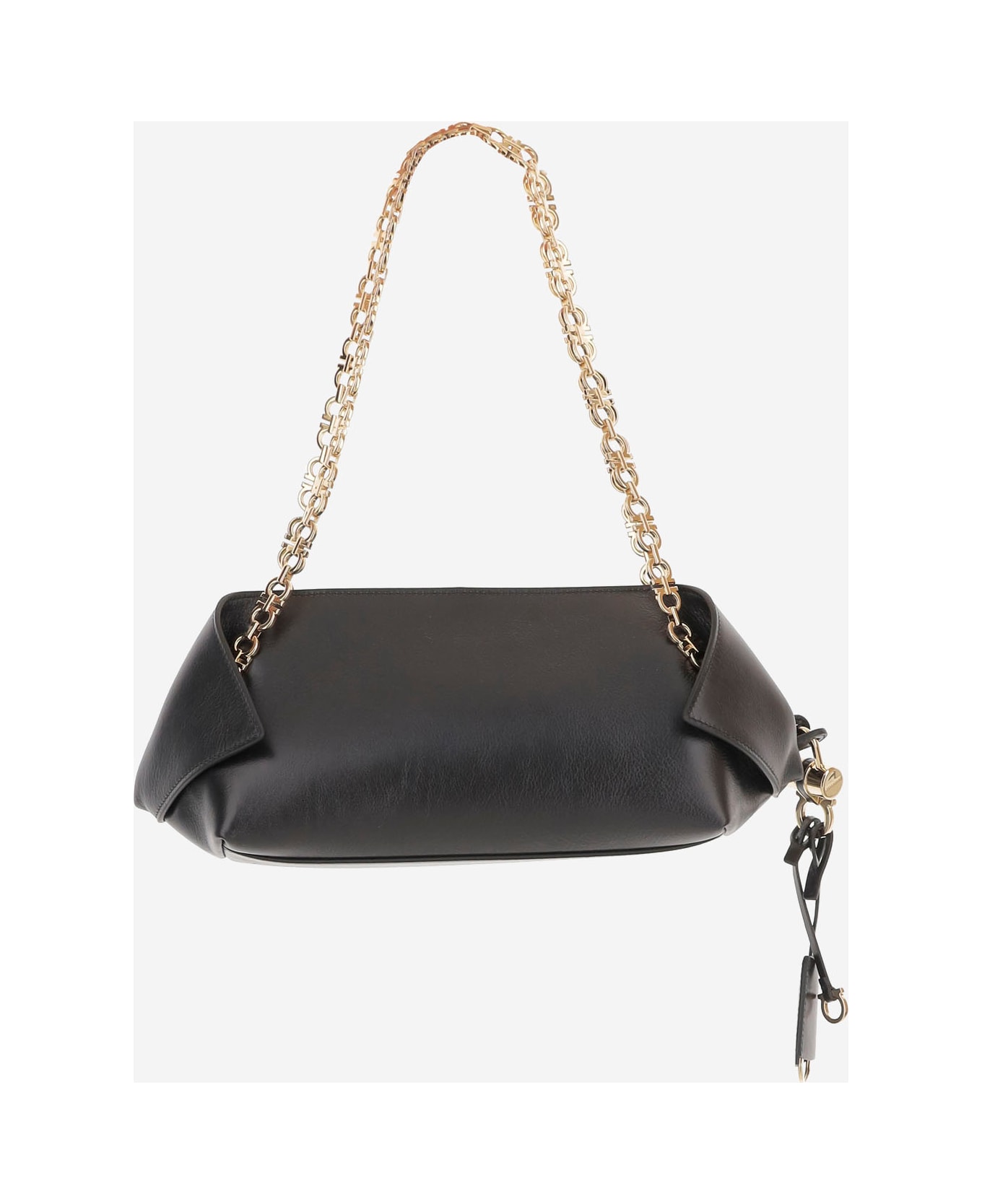 Ferragamo Leather Shoulder Bag - Black