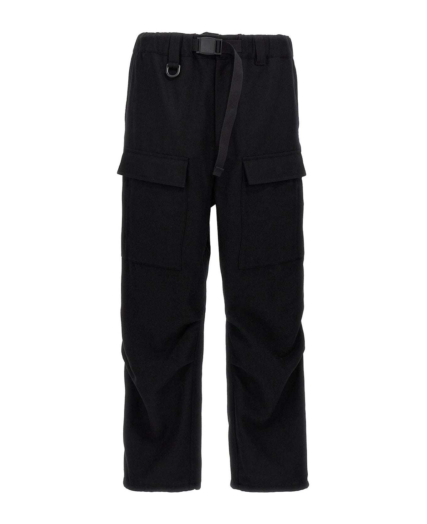 Y-3 Flannel Cargo Pants - Black