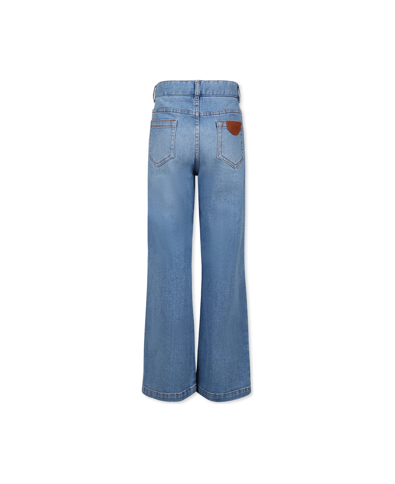 Chloé Denim Jeans For Girl With Logo - Denim