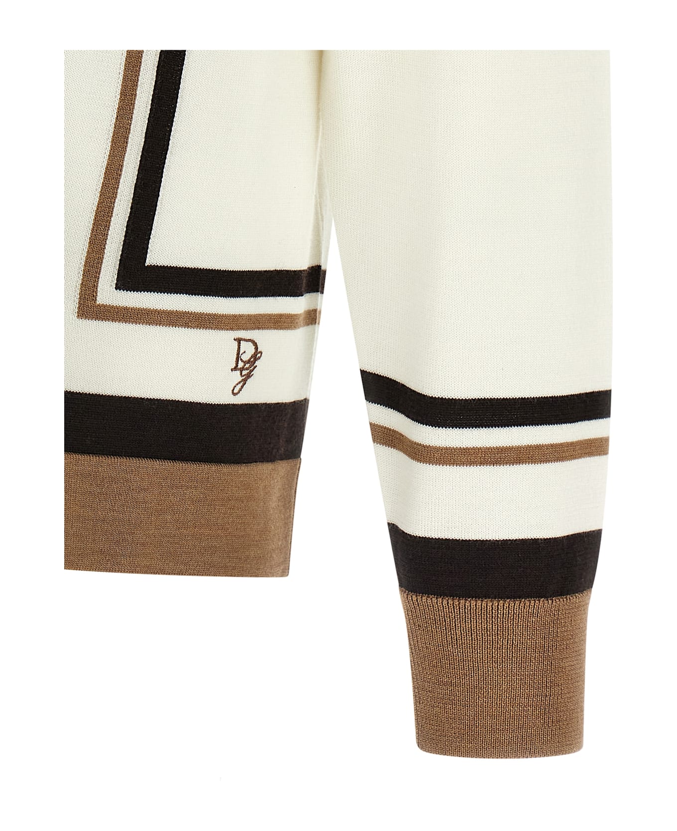 Dolce & Gabbana Logo Embroidery Cardigan - Multicolor
