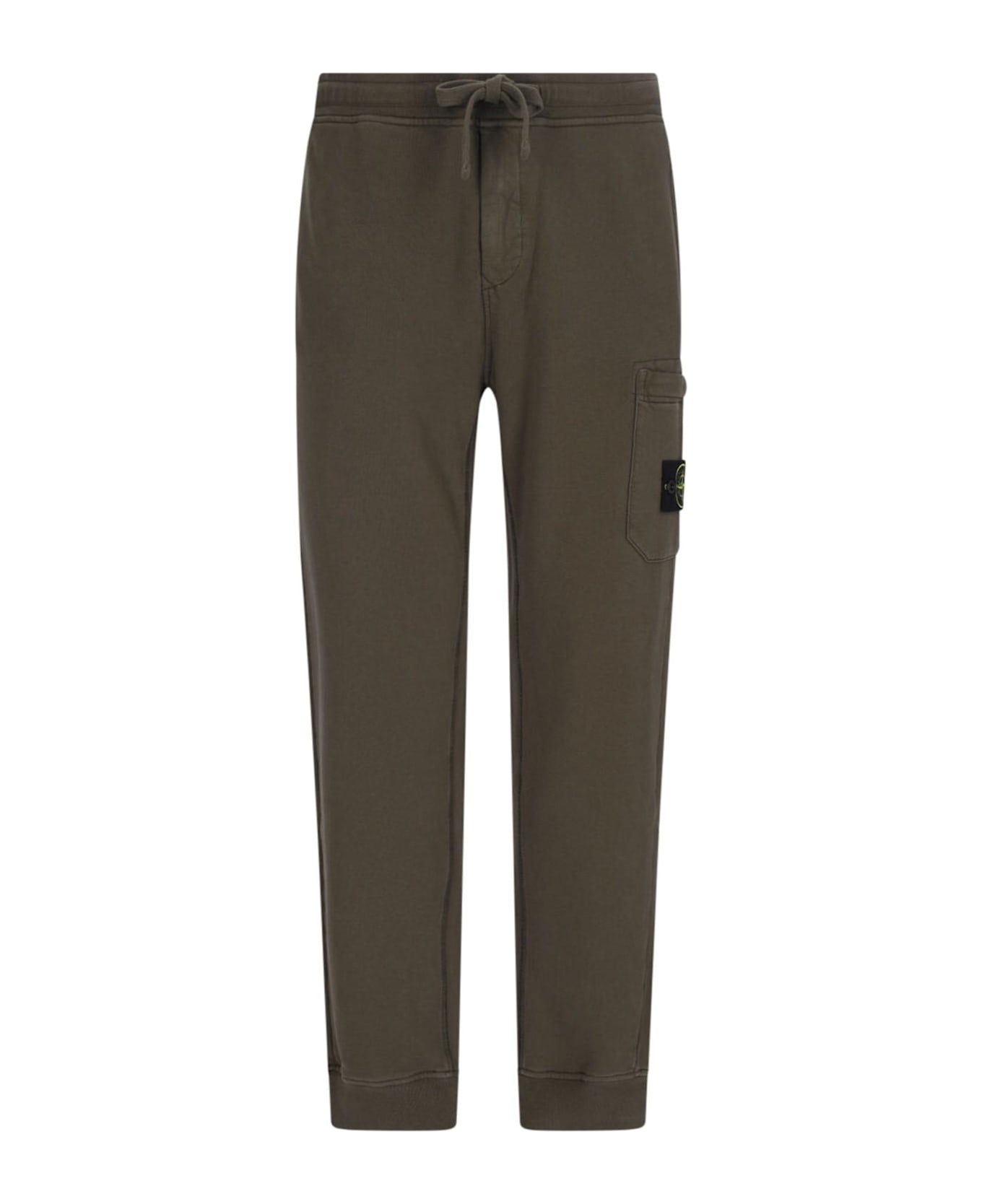 Stone Island Logo Track Pants - GREEN