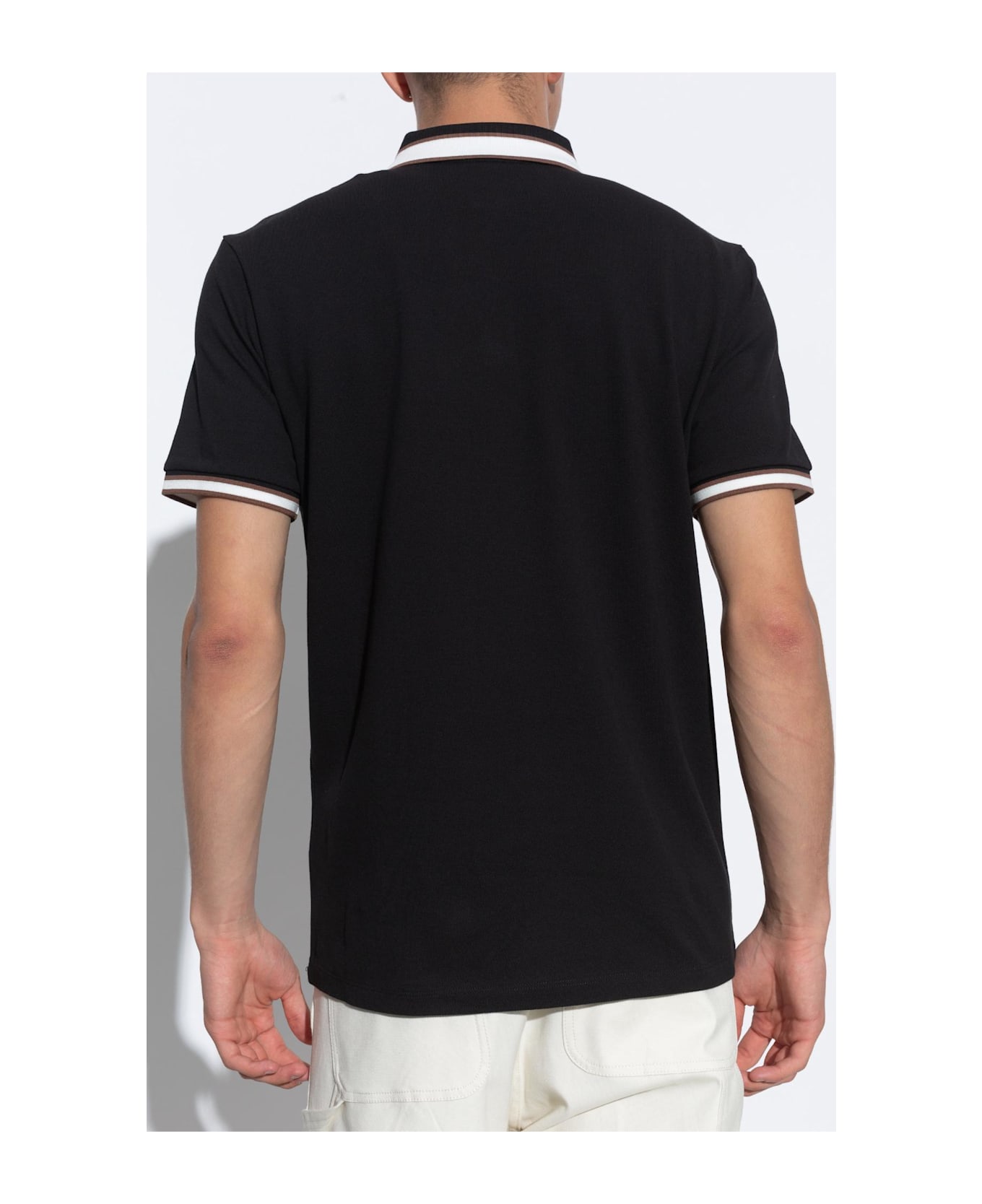 Moncler Cotton Polo With Logo - Nero