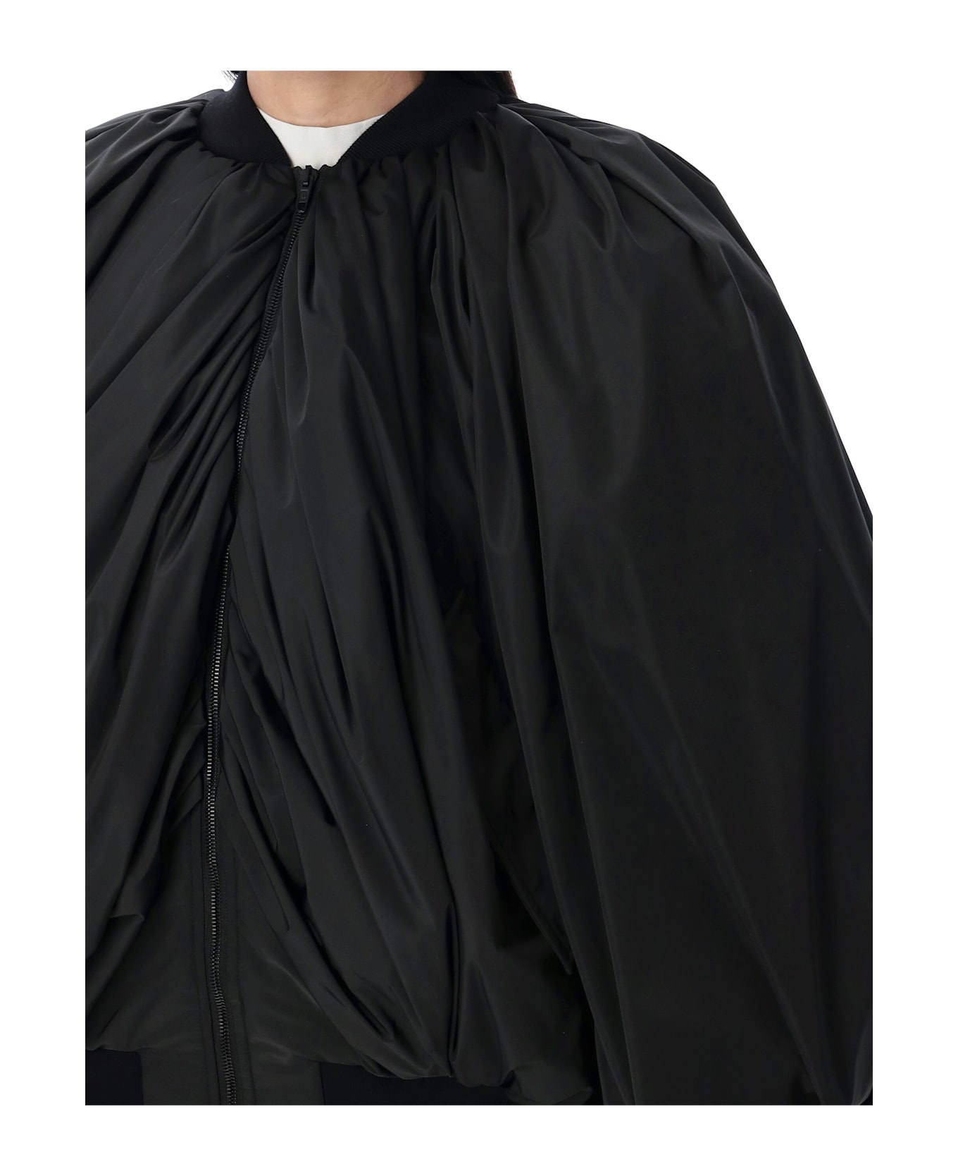 Balenciaga Draped Bomber - BLACK