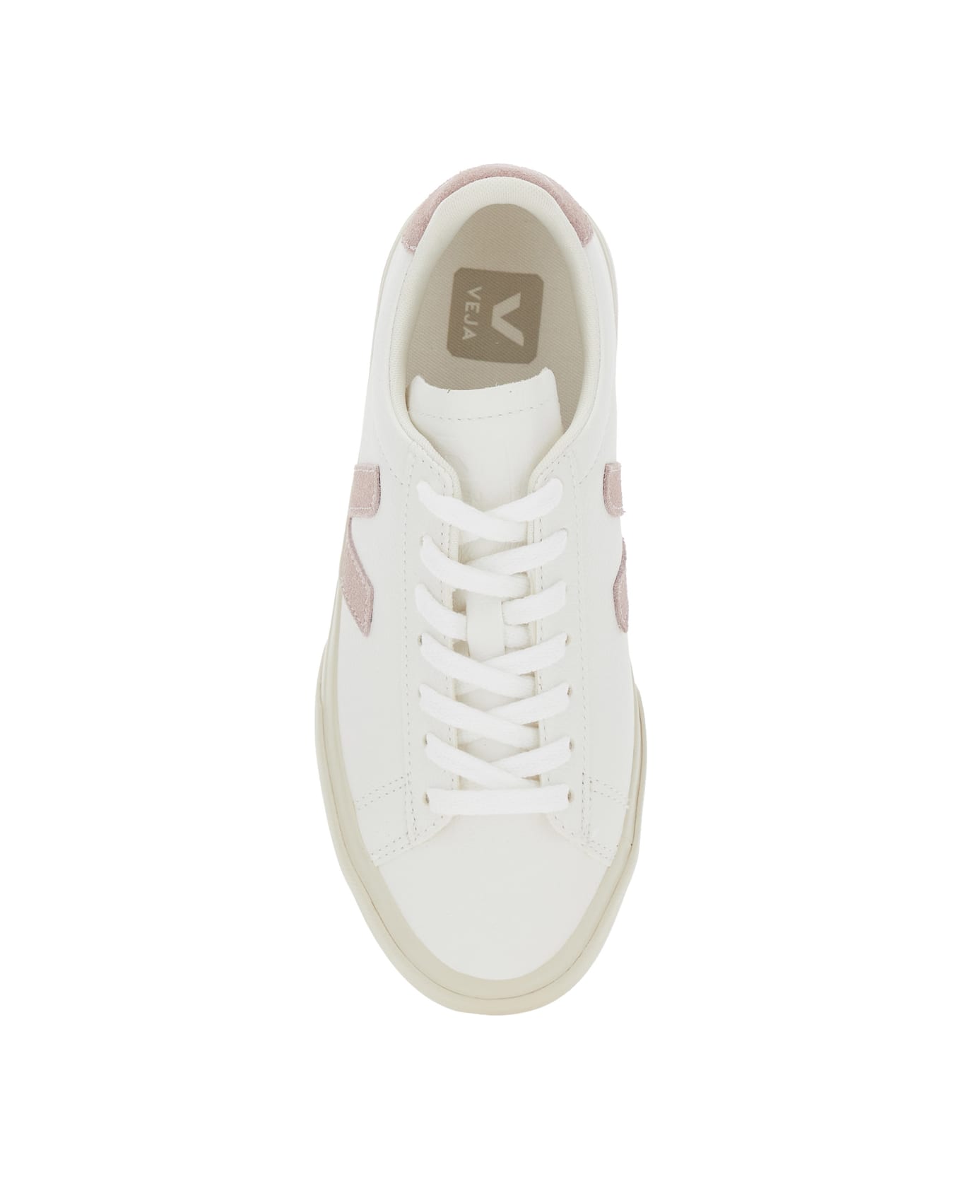 Veja 
campo
 White Low Top Sneakers With Logo Detail On The Side And Logo Lettering On The Heel In Leather Unisex - White
