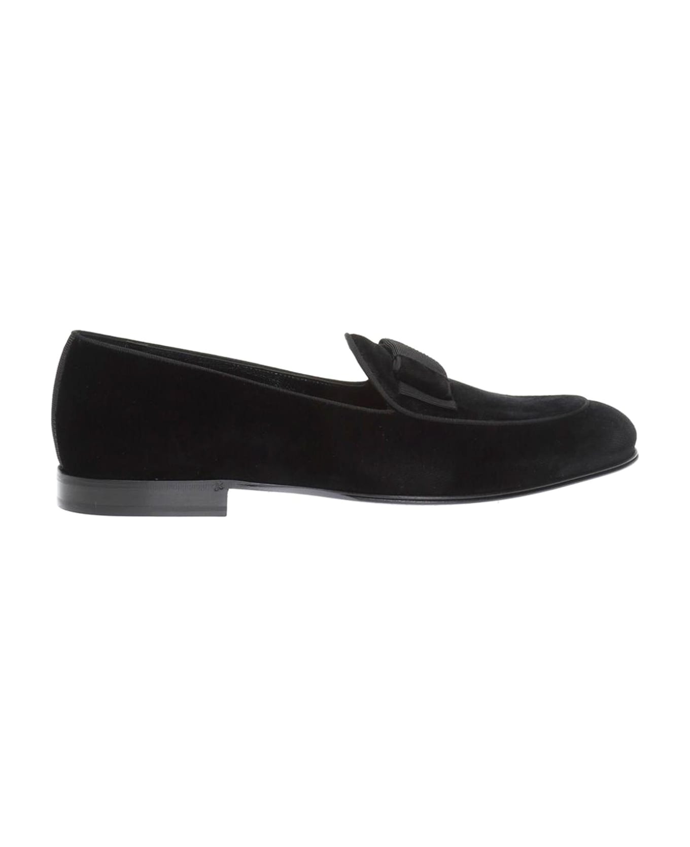 Dolce & Gabbana Gg Velvet Loafers - Black