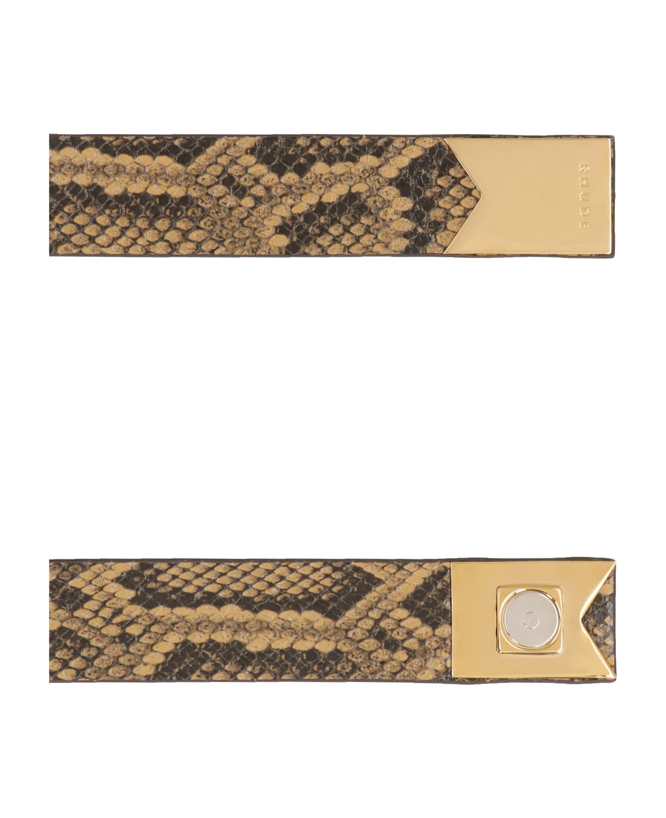 Rhude Printed Leather Belt - brown